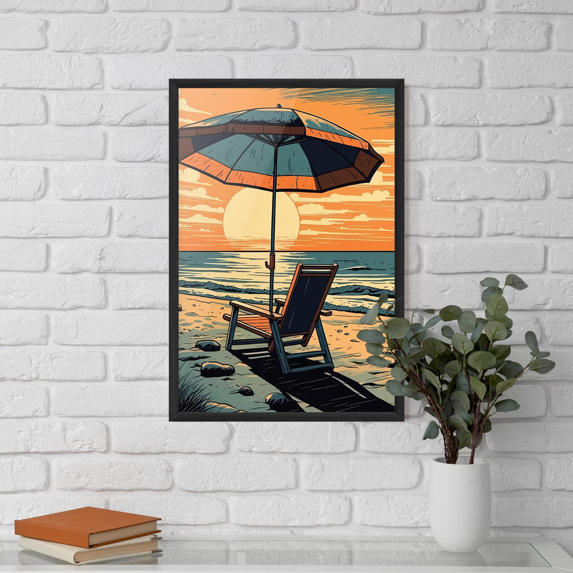 Рамкиран постер Beach Nice View mockup 5