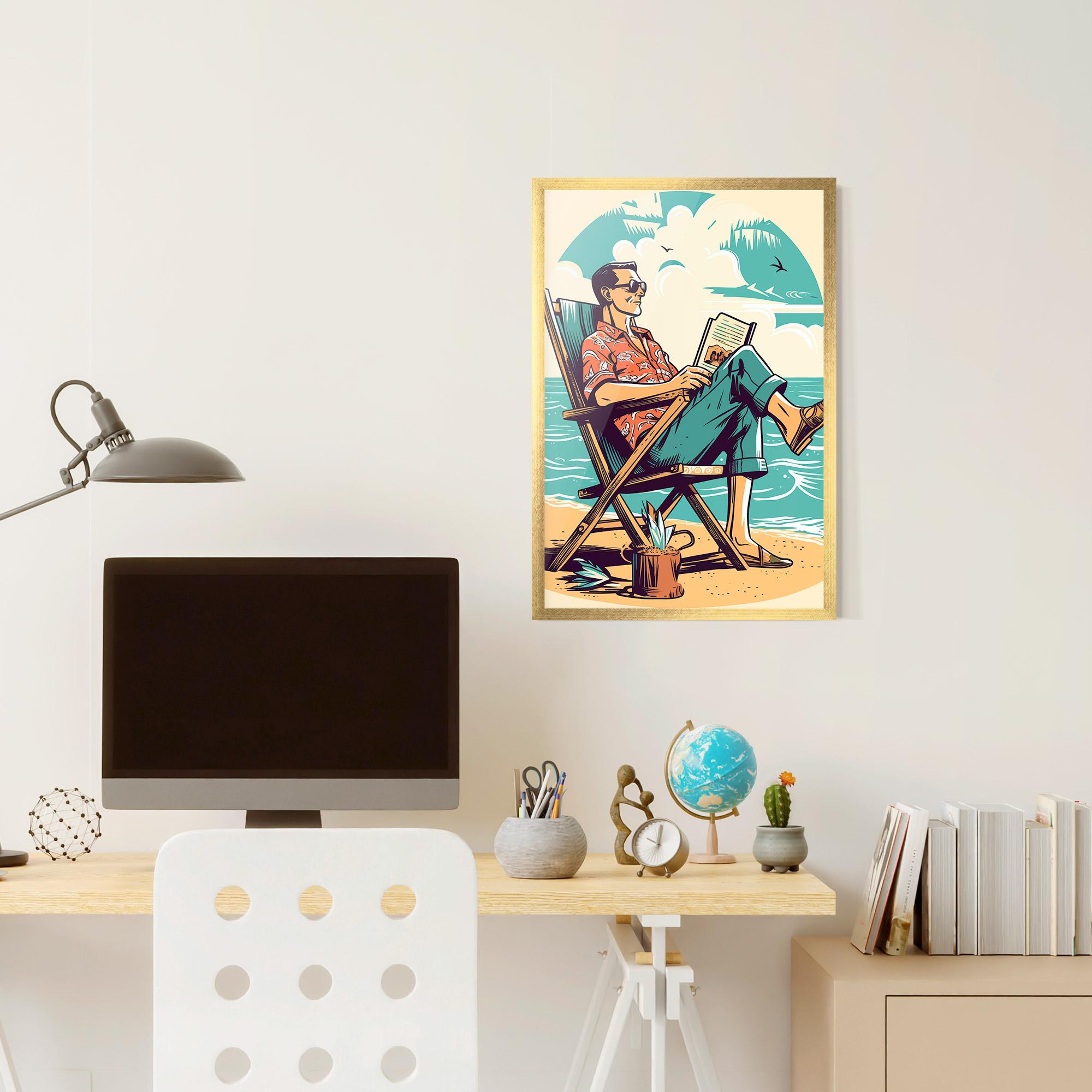 Рамкиран постер Beach Relax mockup 6