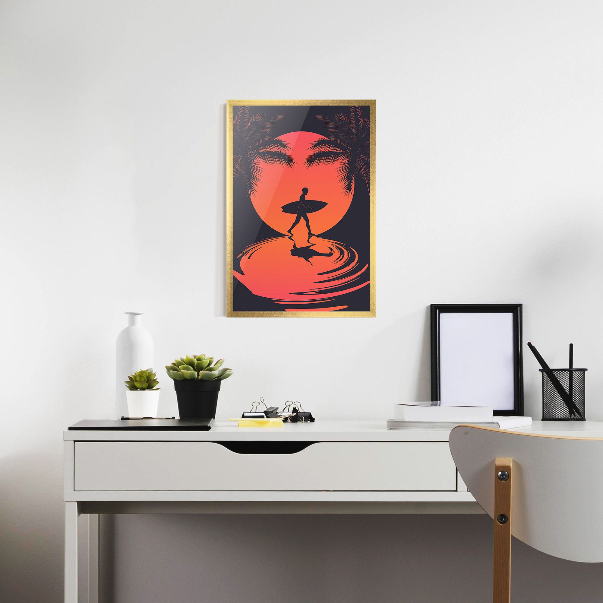 Orange Surfer Art mockup 7