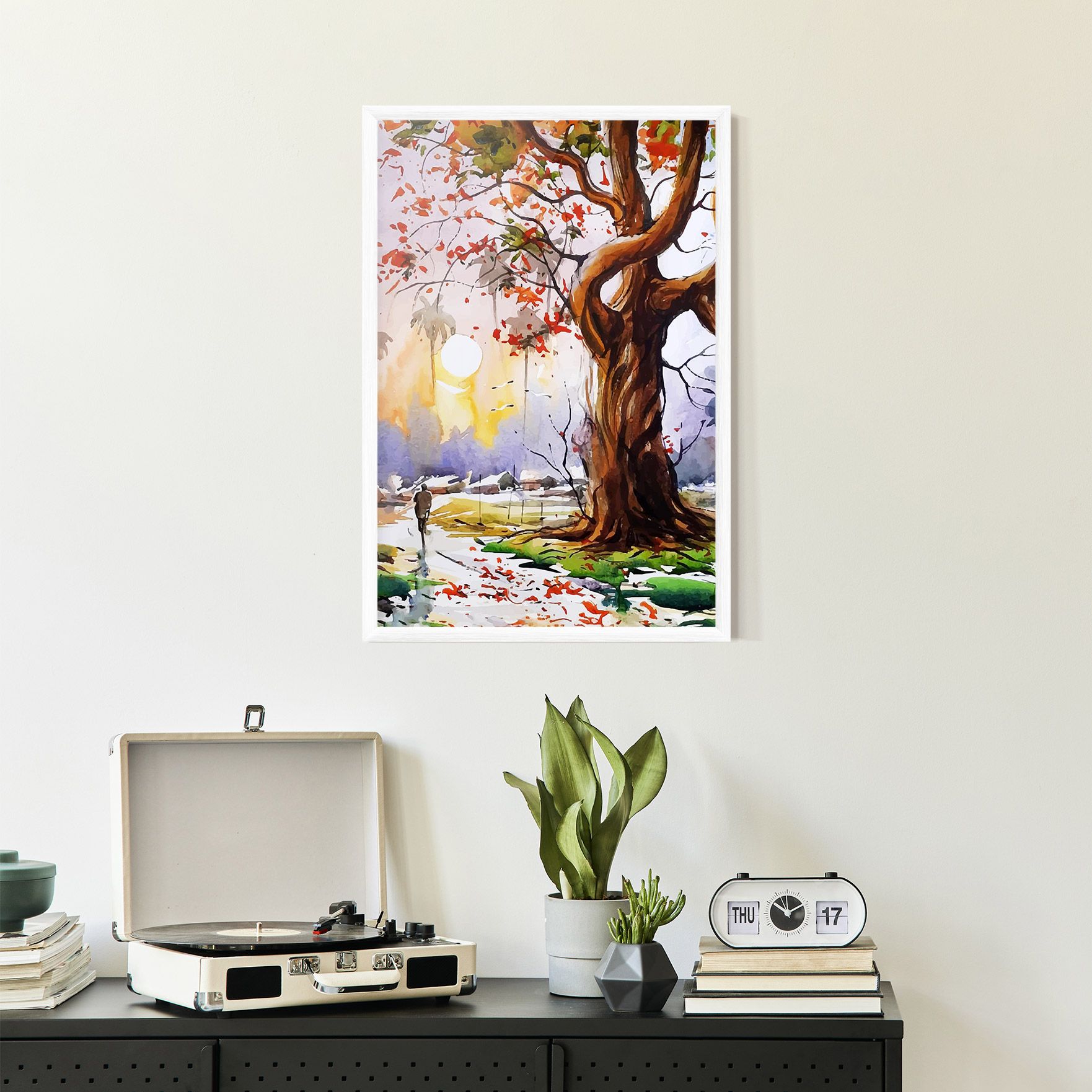 Watercolor Spring Tree mockup 2
