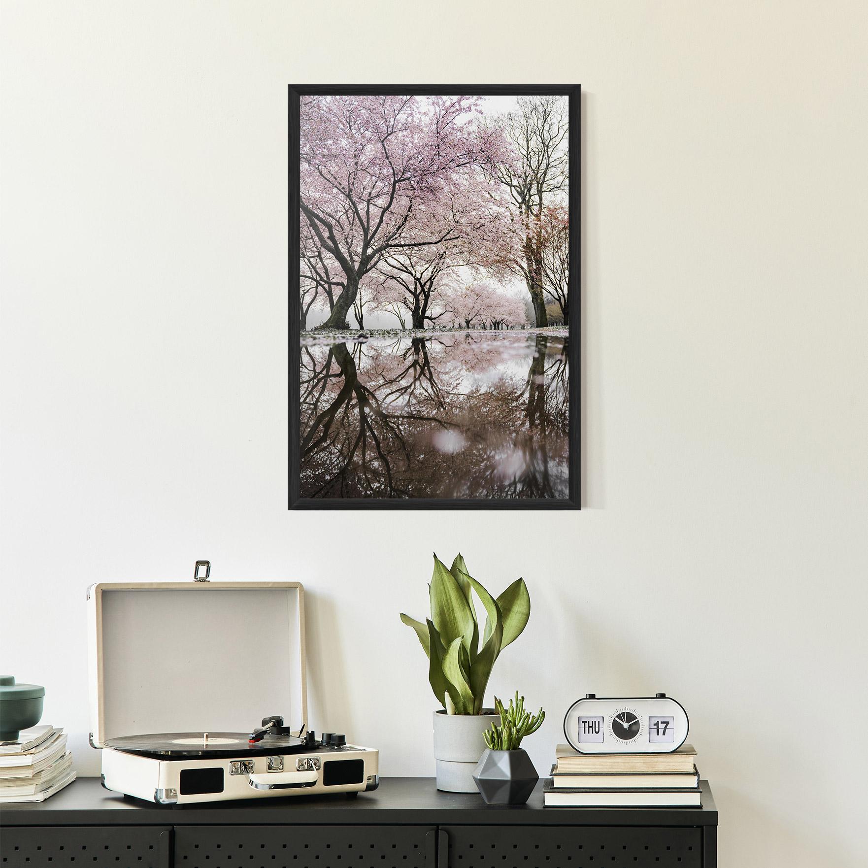 Рамкиран постер Pretty Pink Spring Tree mockup 2