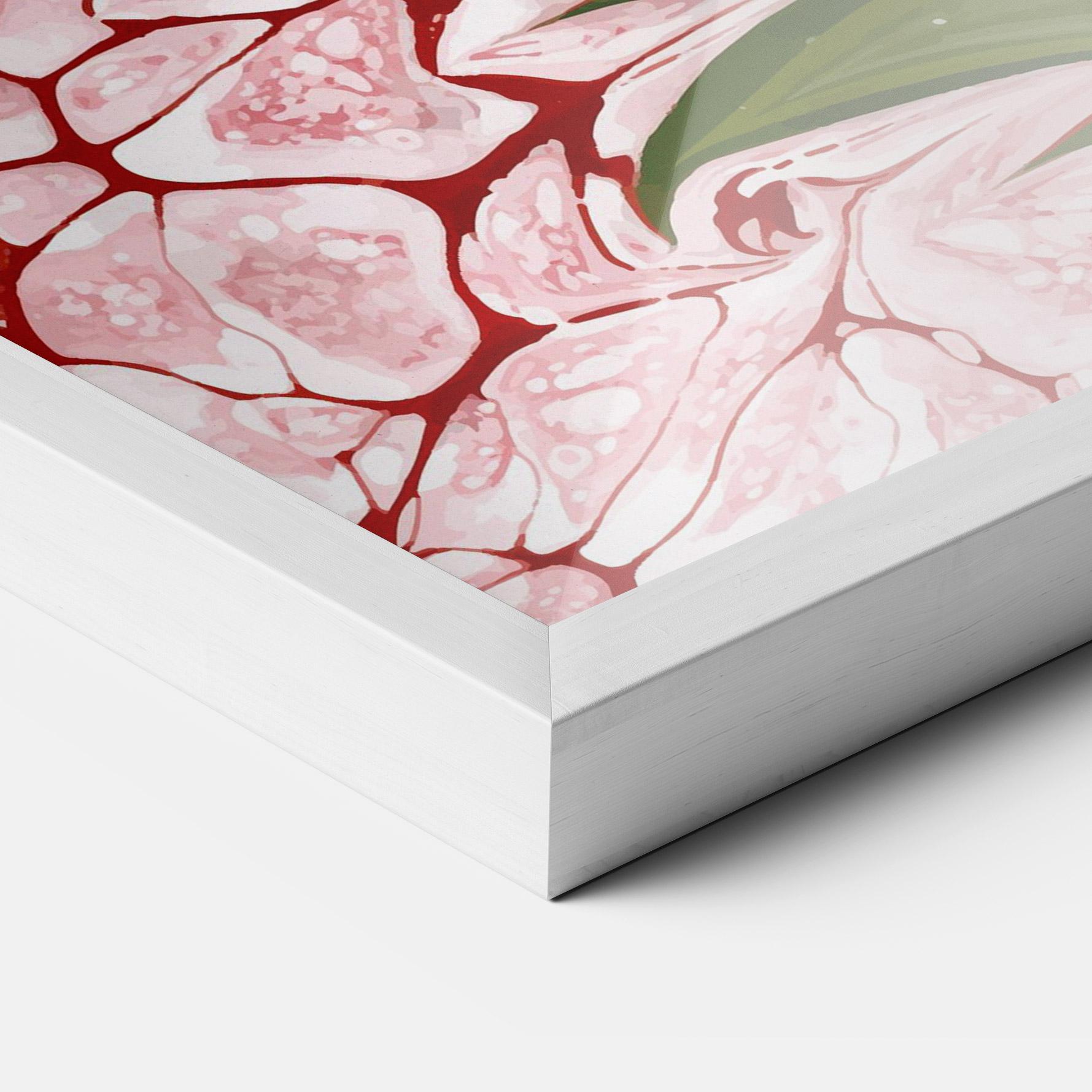 Рамкиран постер Blue Spring Flower mockup 3