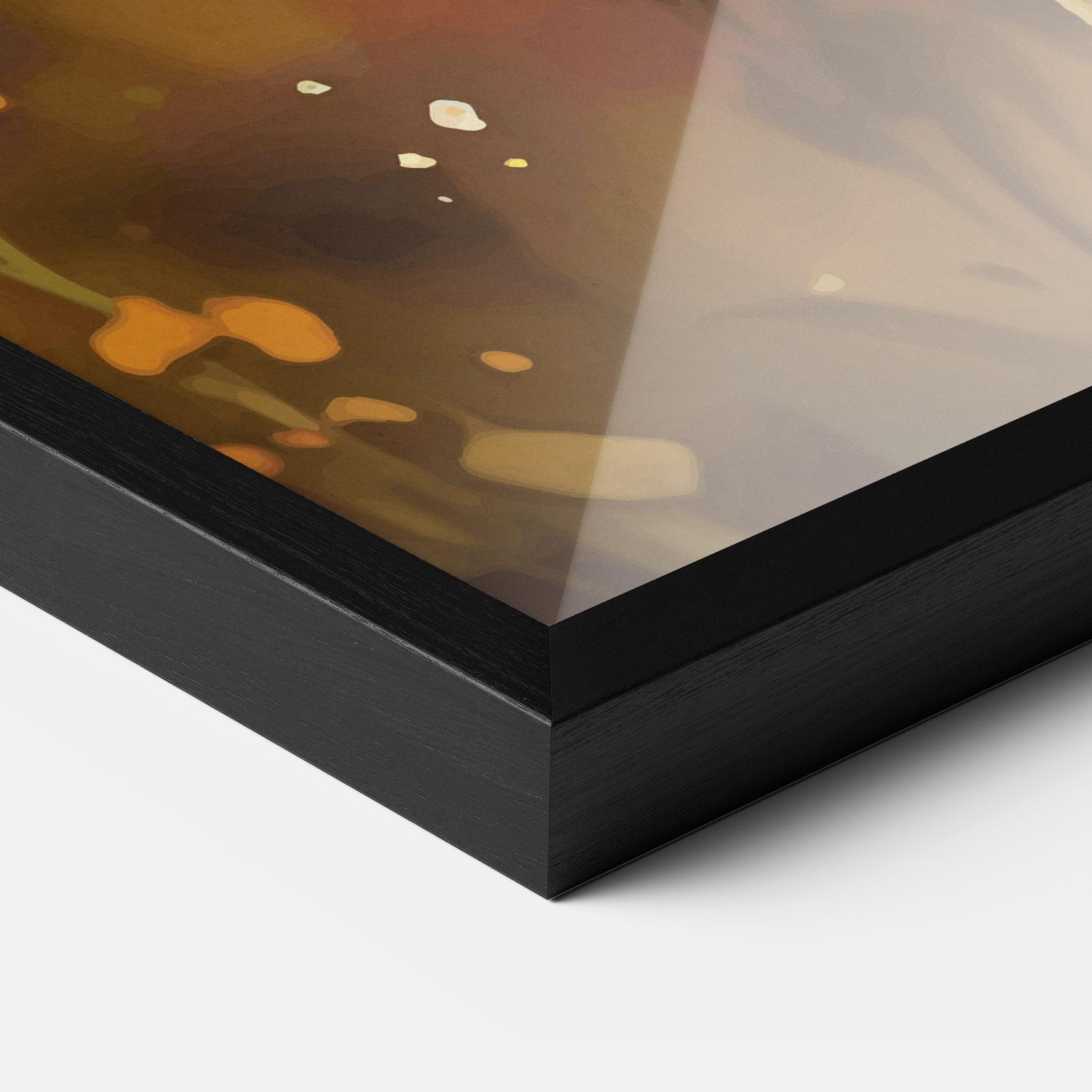 Рамкиран постер Orange Pink Spring mockup 3