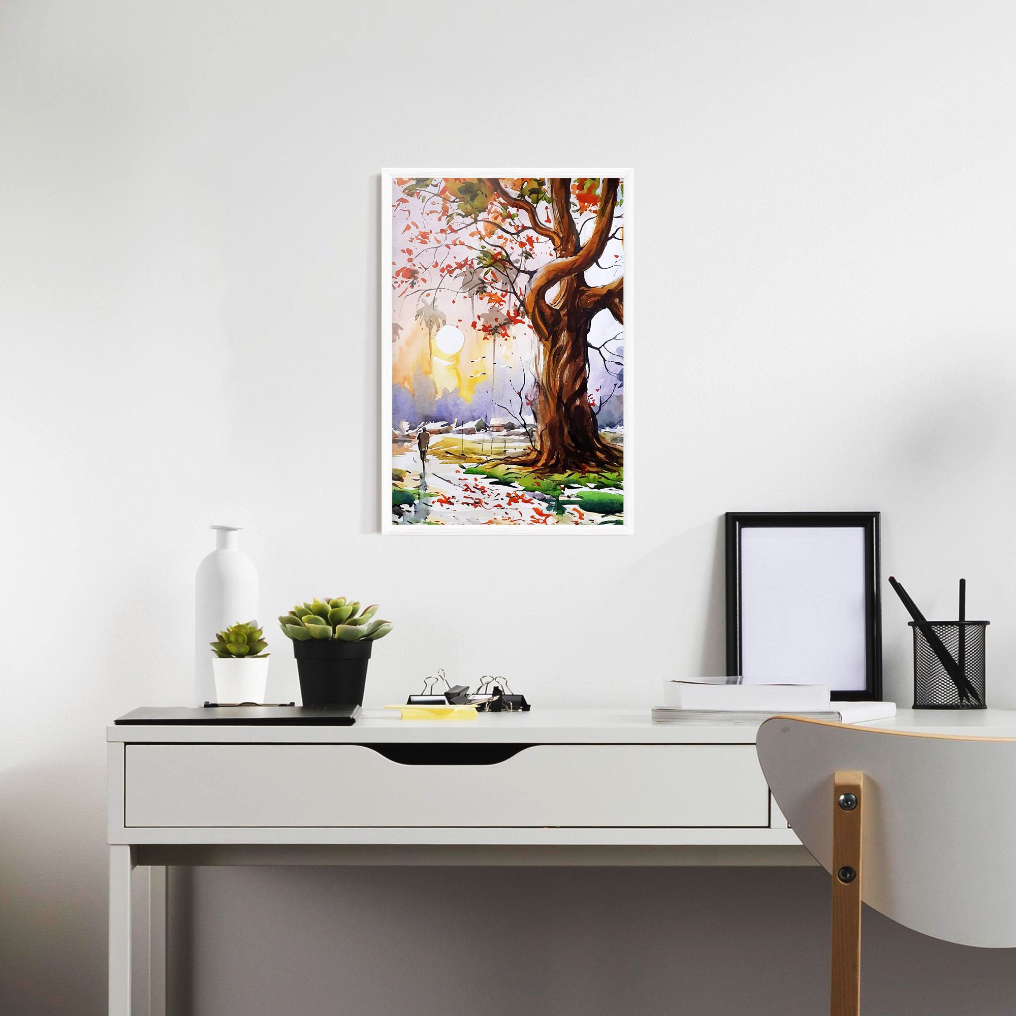Watercolor Spring Tree mockup 7