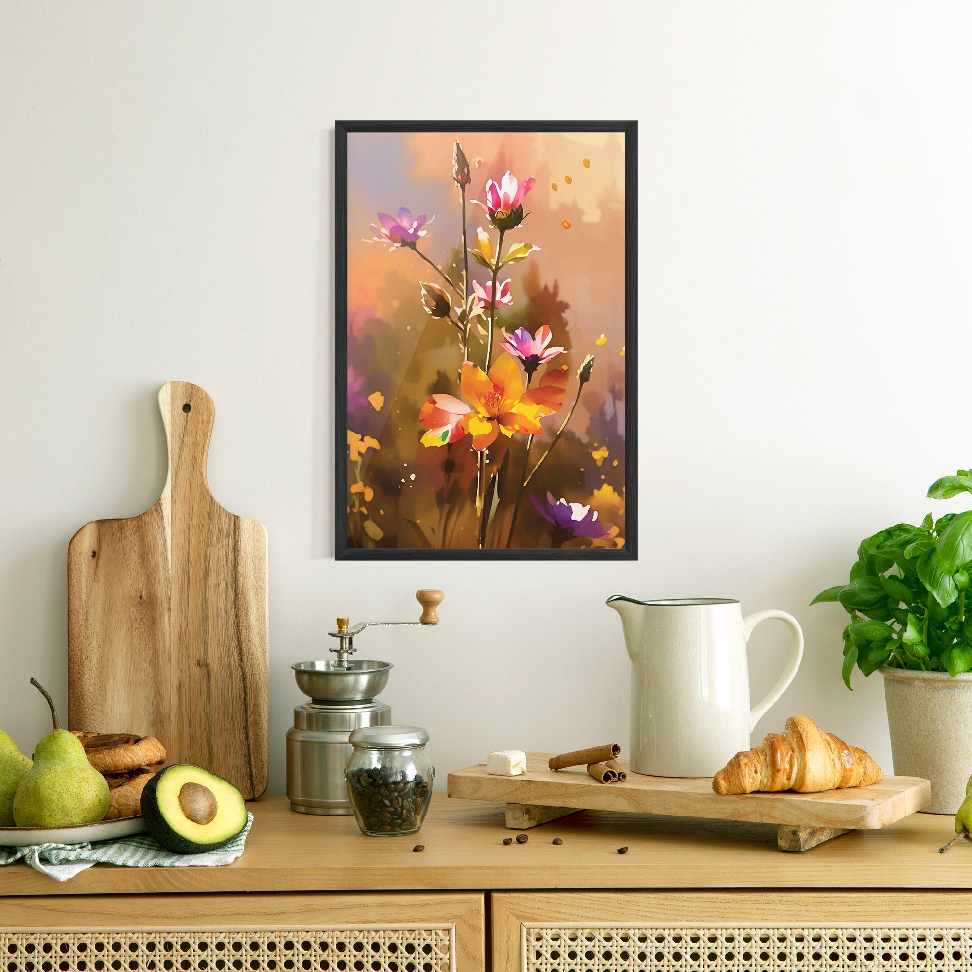 Рамкиран постер Orange Pink Spring mockup 8