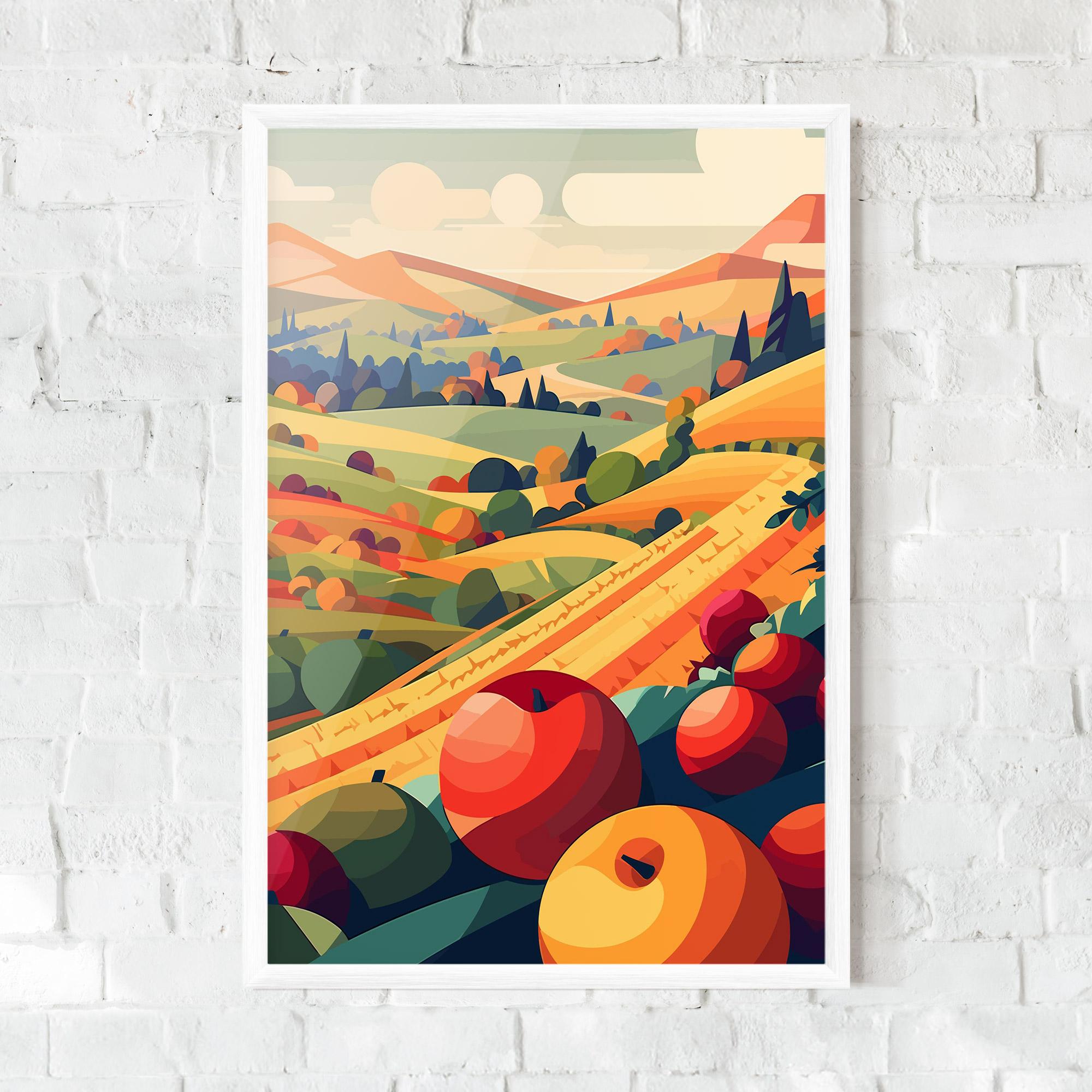 Рамкиран постер Autumn Rural Fruits mockup 0