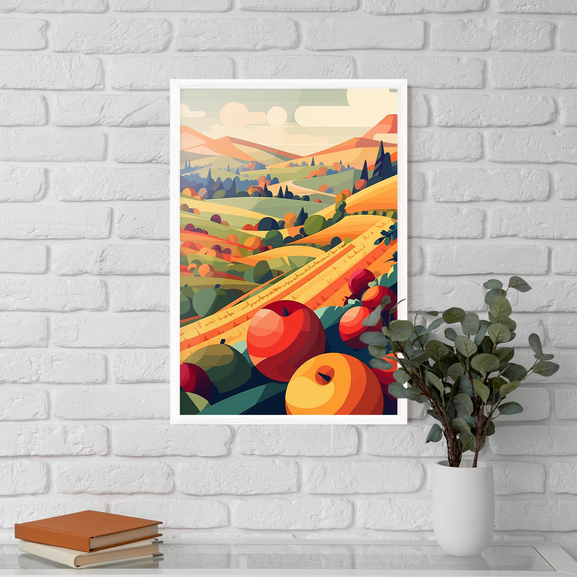 Рамкиран постер Autumn Rural Fruits mockup 5