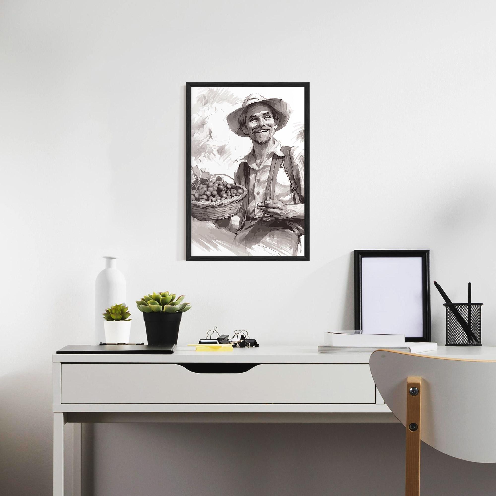 Рамкиран постер Happy Farmer mockup 7