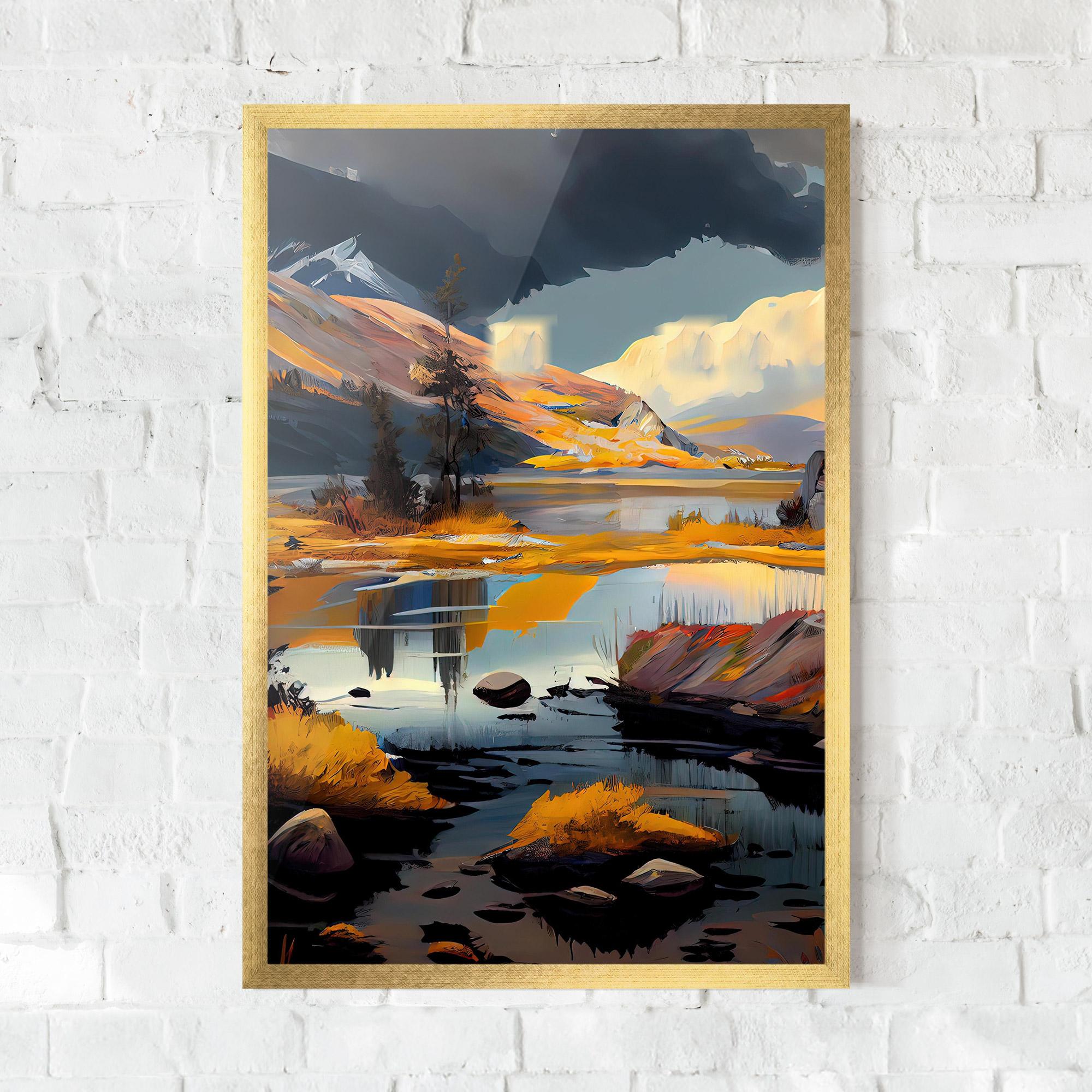 Рамкиран постер Autumn Landscape mockup 0