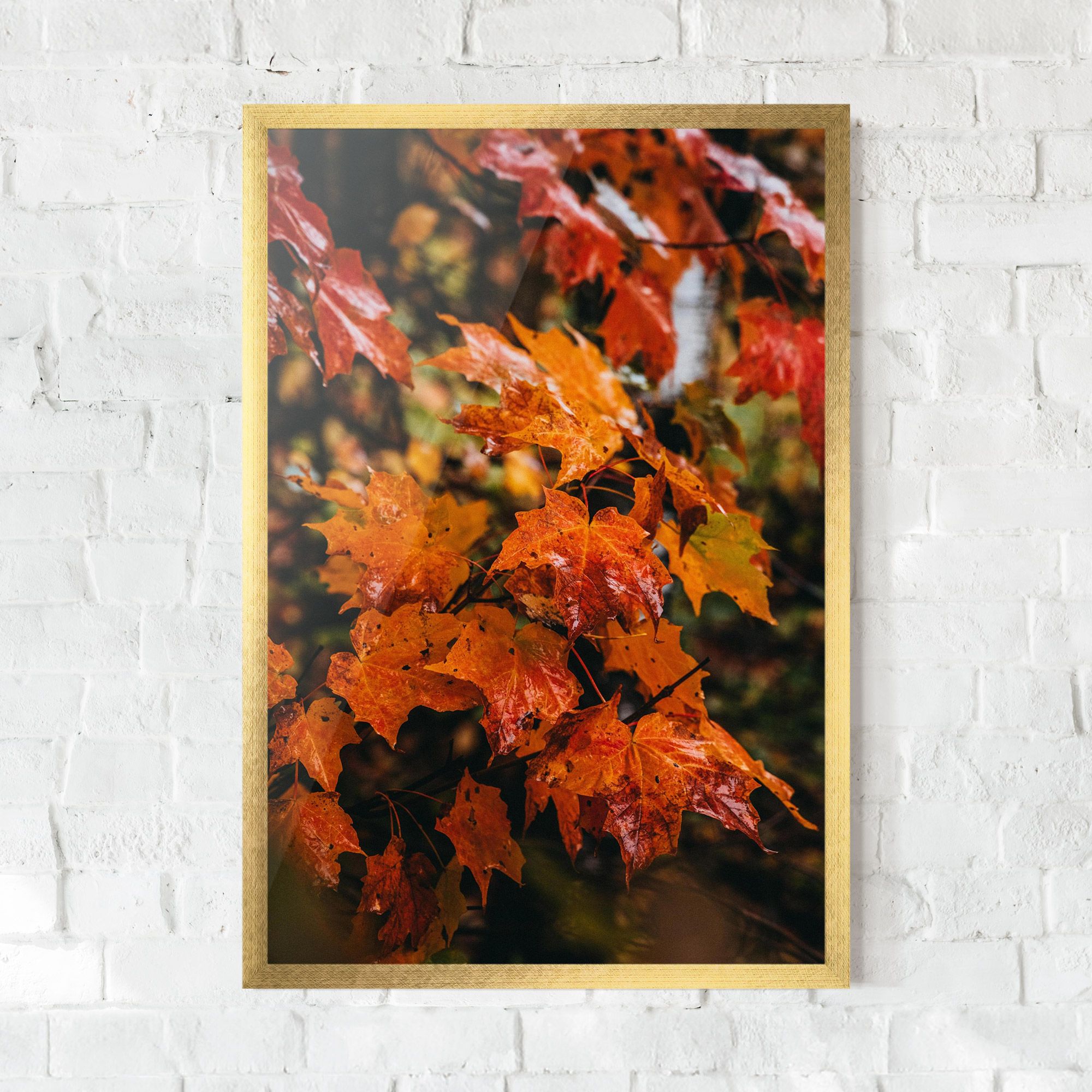 Orange Autumn Leaves mockup 0