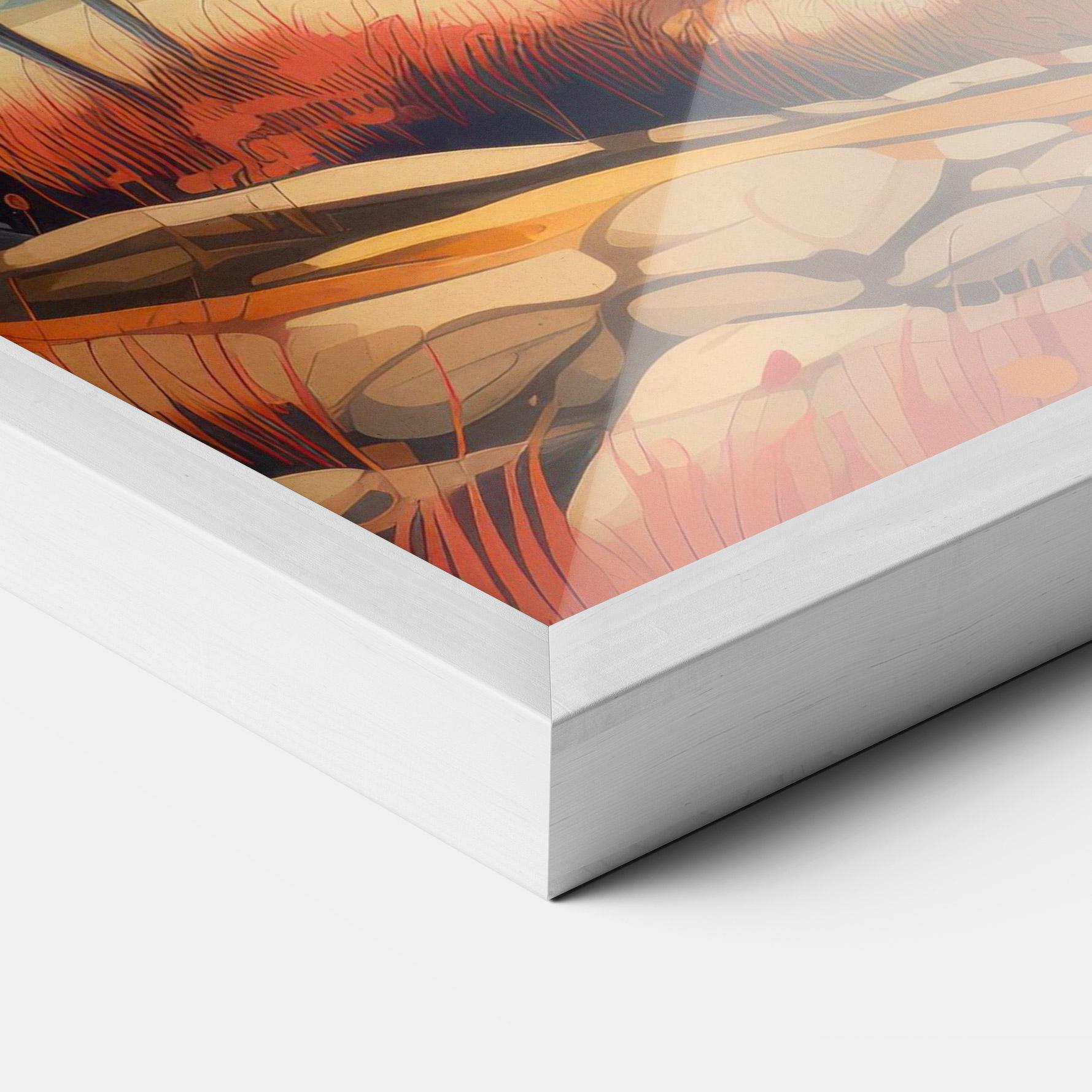 Рамкиран постер Autumn Tree Painting mockup 3