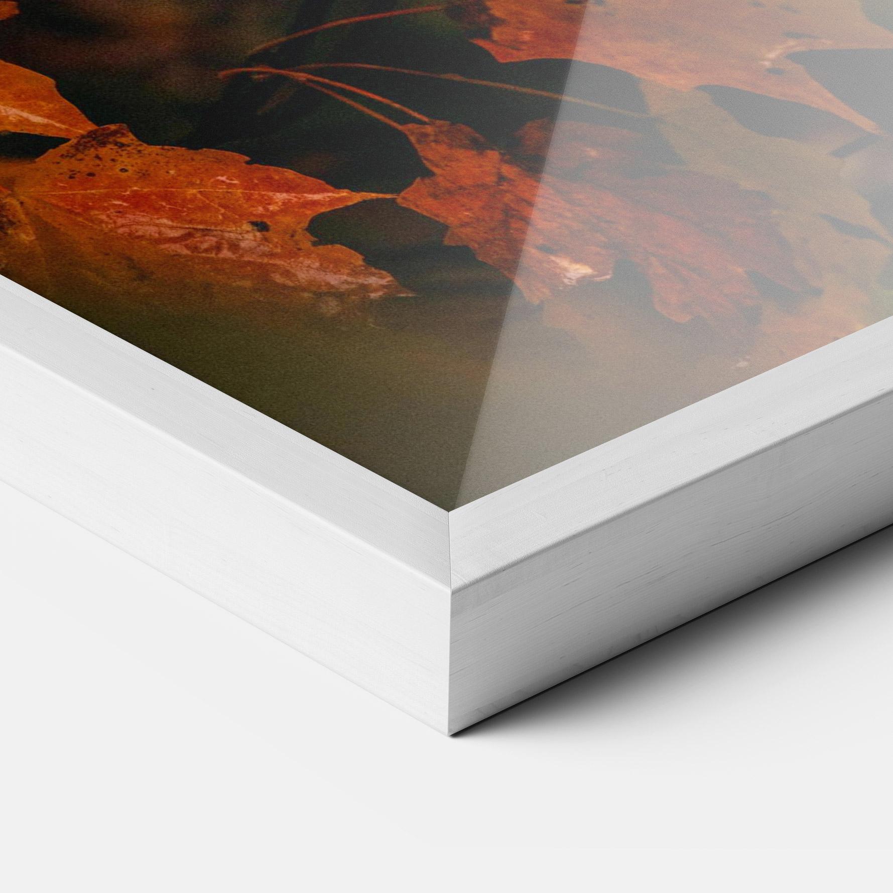 Рамкиран постер Orange Autumn Leaves mockup 3