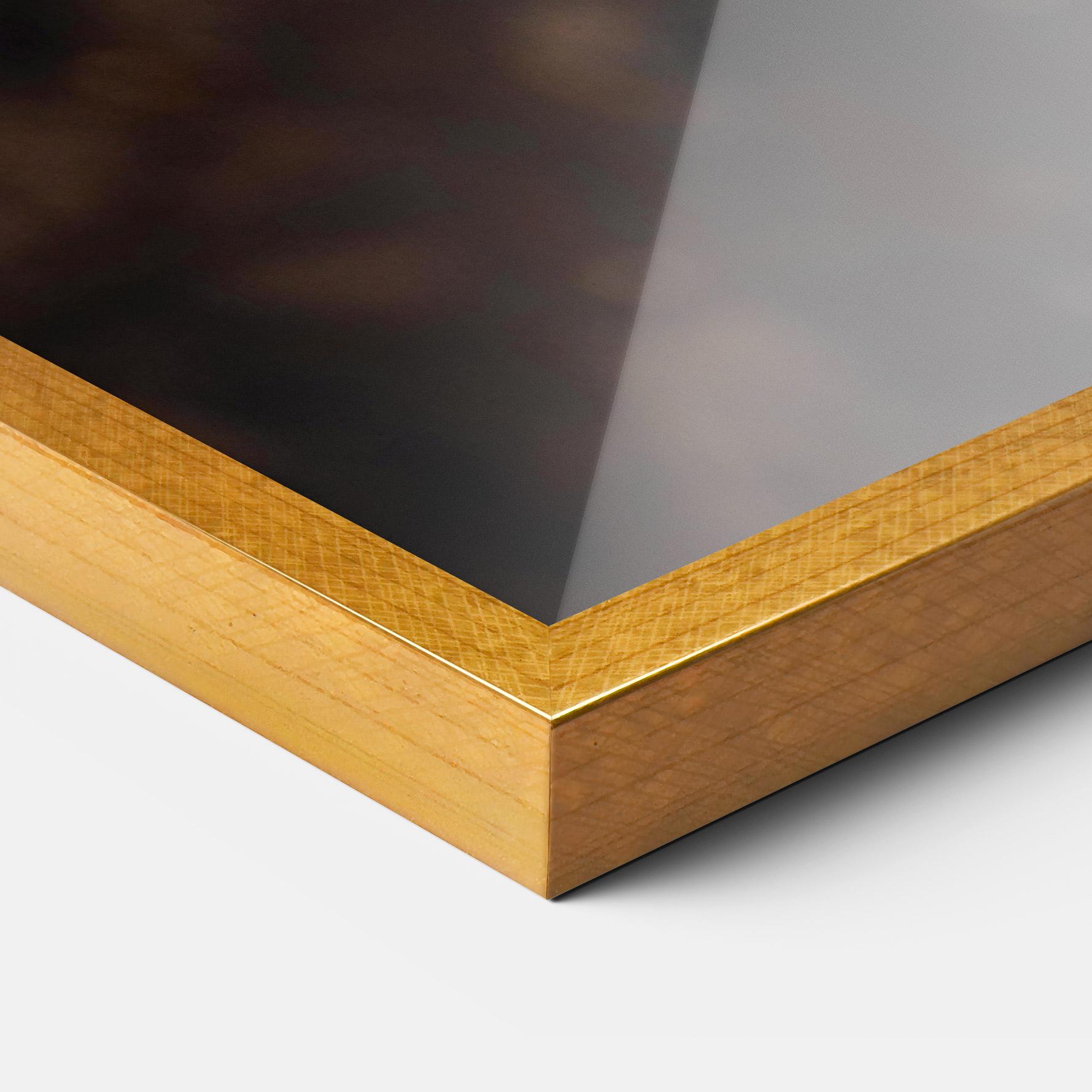 Рамкиран постер Autumn Brown Leaf mockup 3