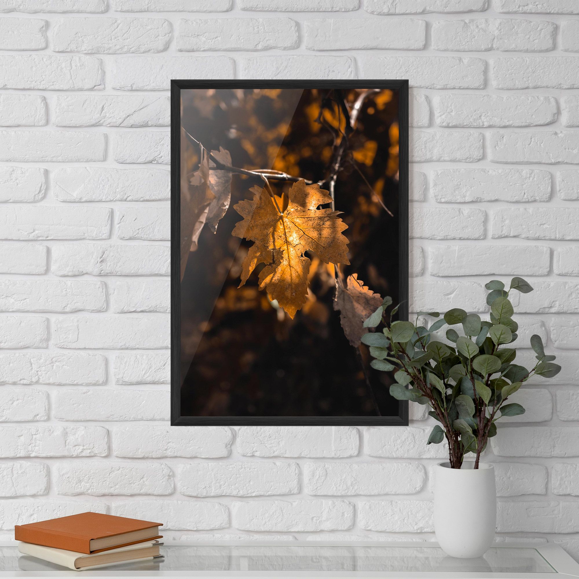 Autumn Brown Leaf mockup 5