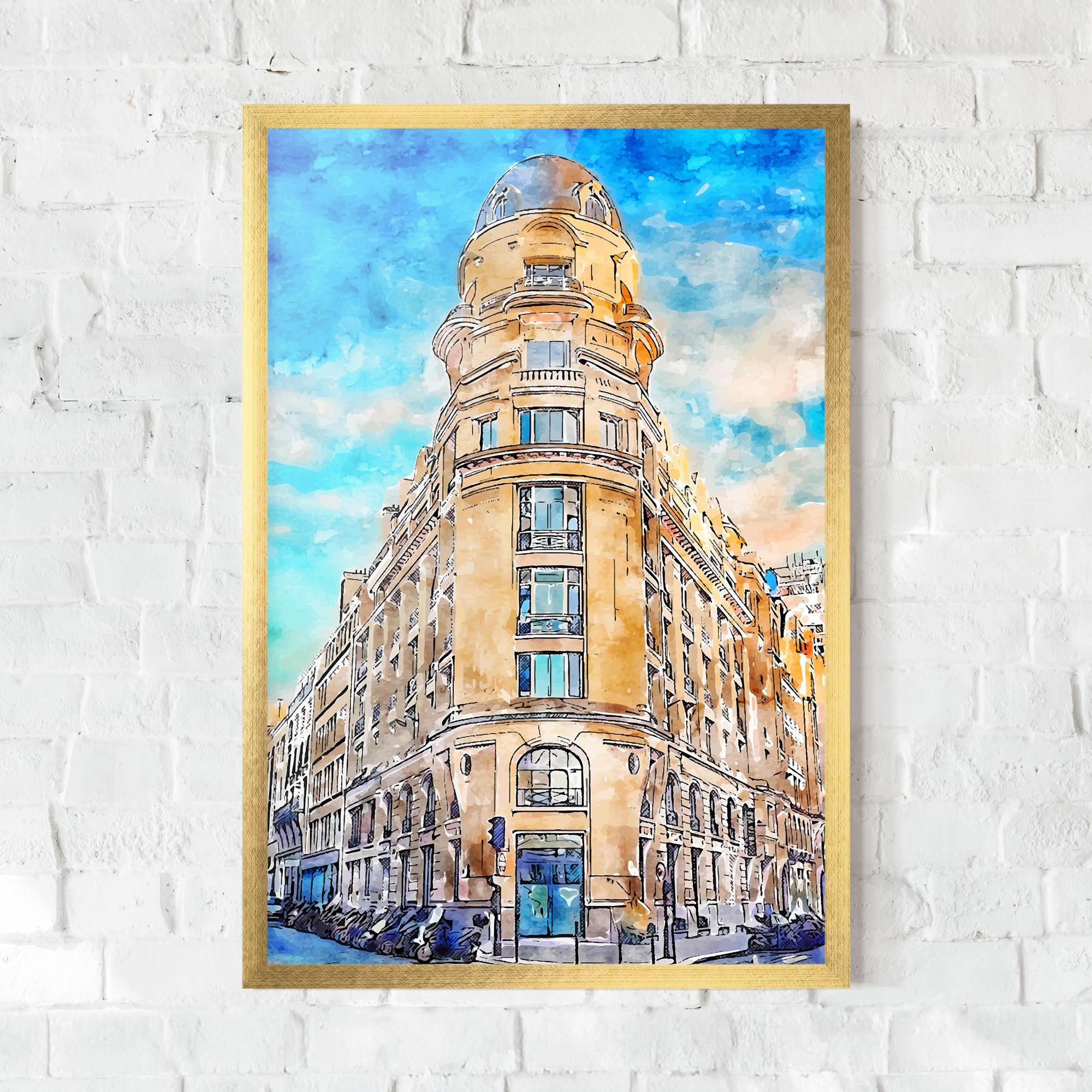 Рамкиран постер Paris Painting mockup 0