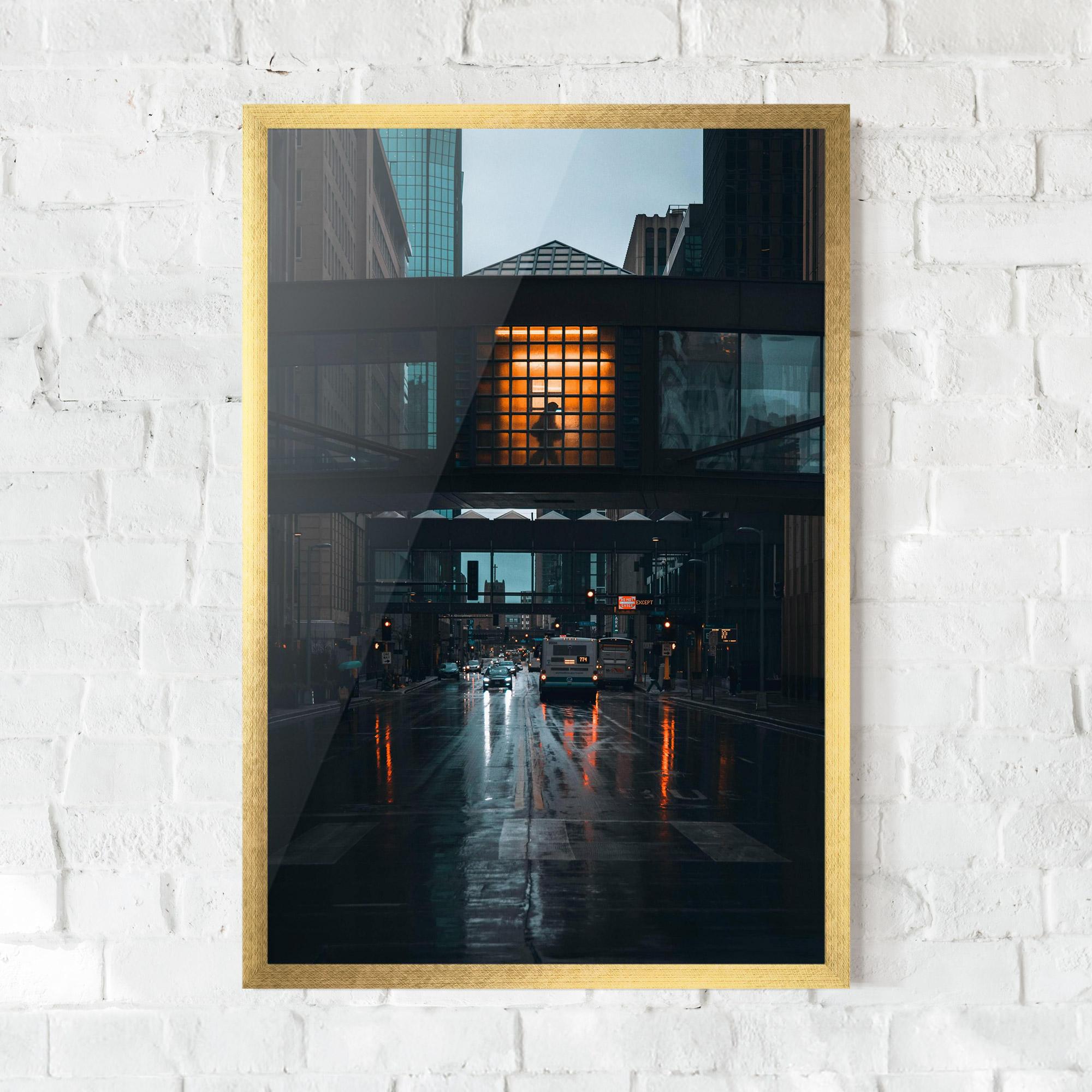 Рамкиран постер Worm Light Building mockup 0