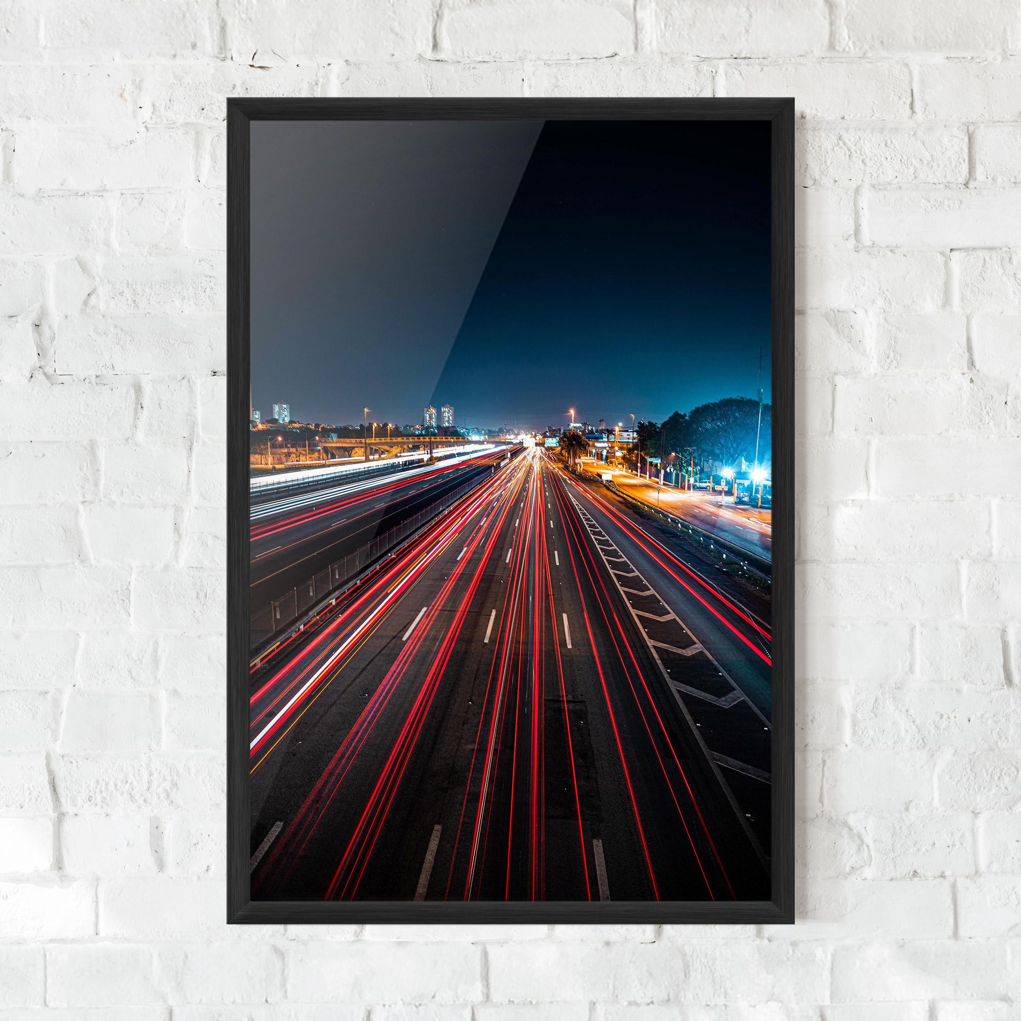 Рамкиран постер Red Car Lightgs mockup 0