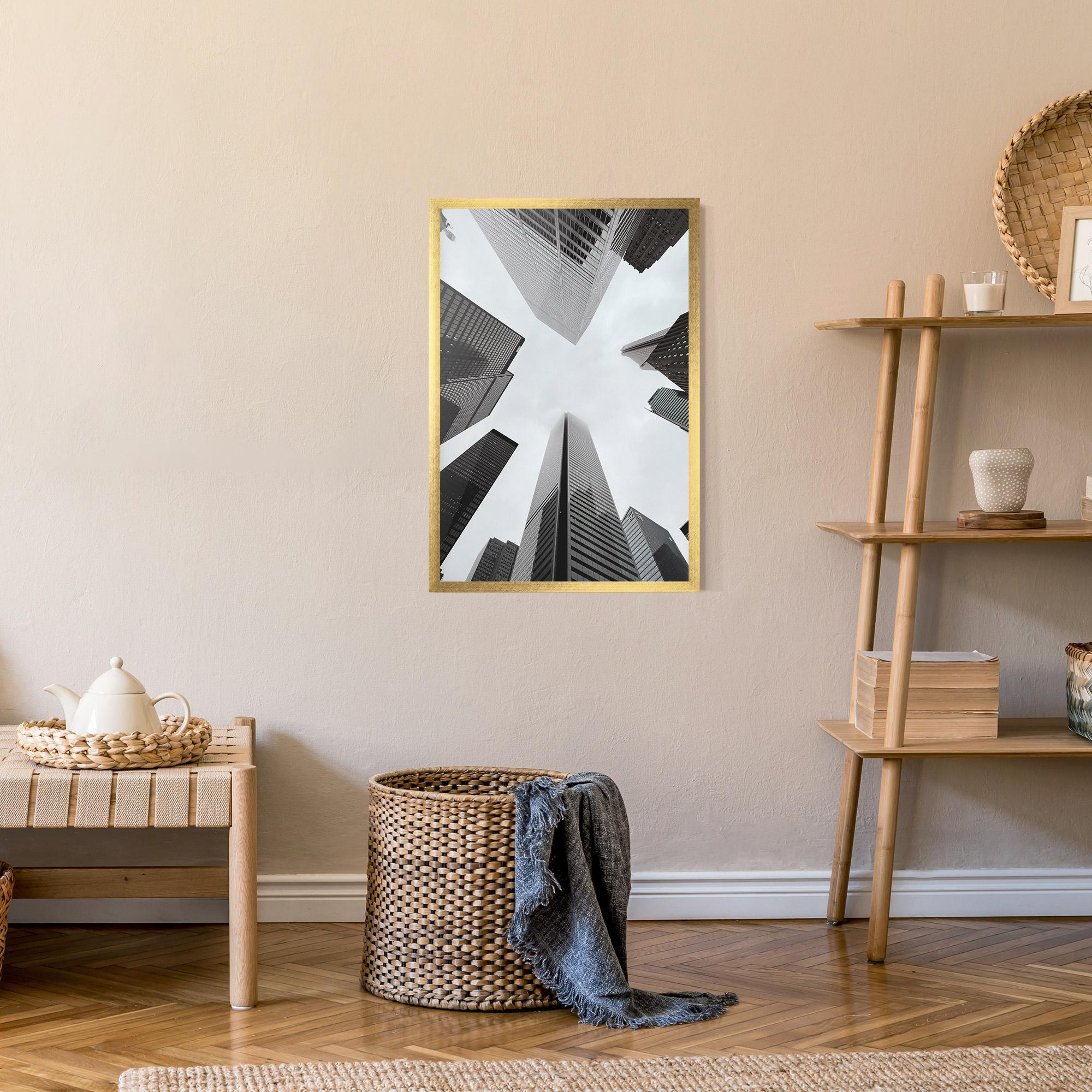 Рамкиран постер High Grey Building mockup 9