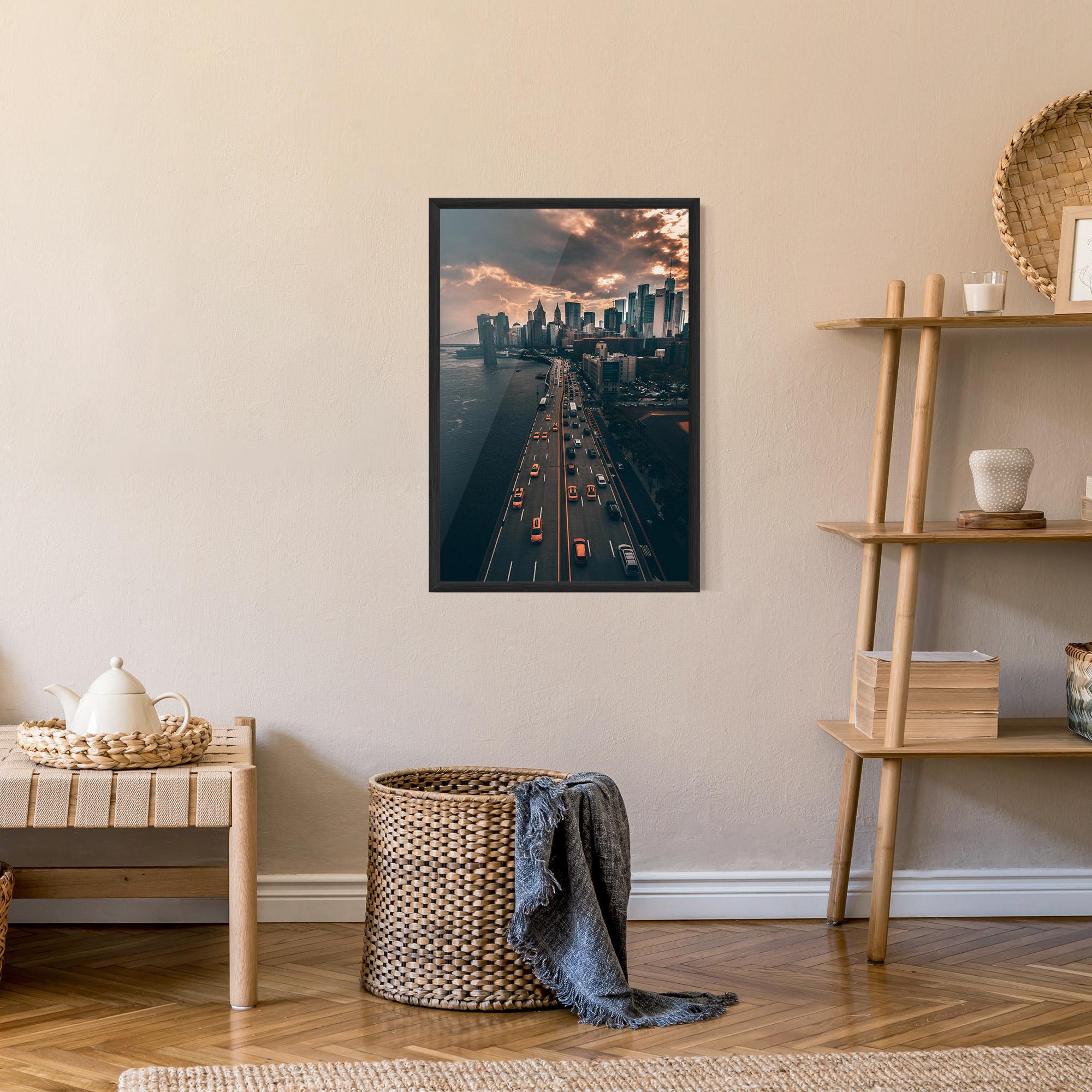 Рамкиран постер Above City mockup 9