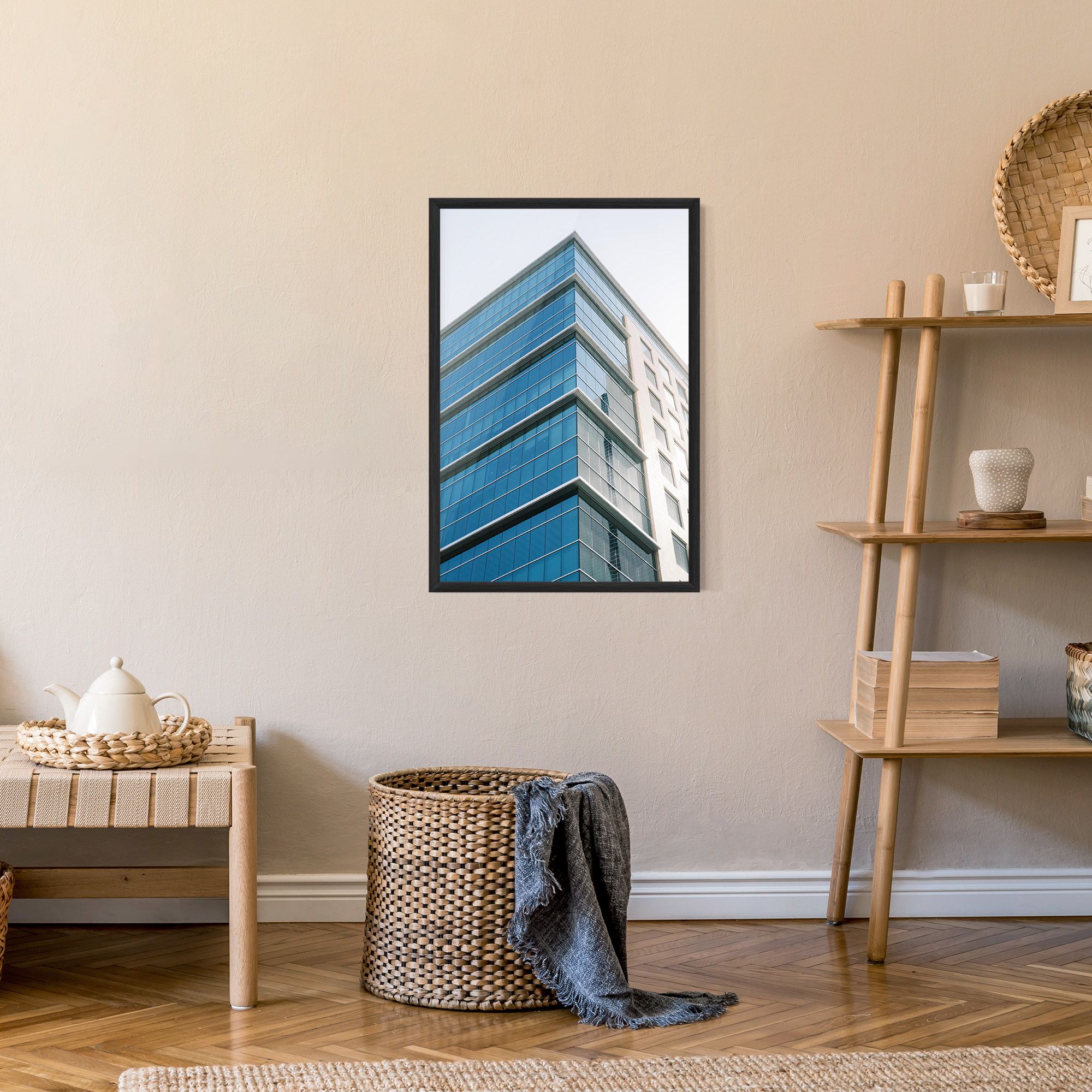 Blue Glass Tower mockup 9