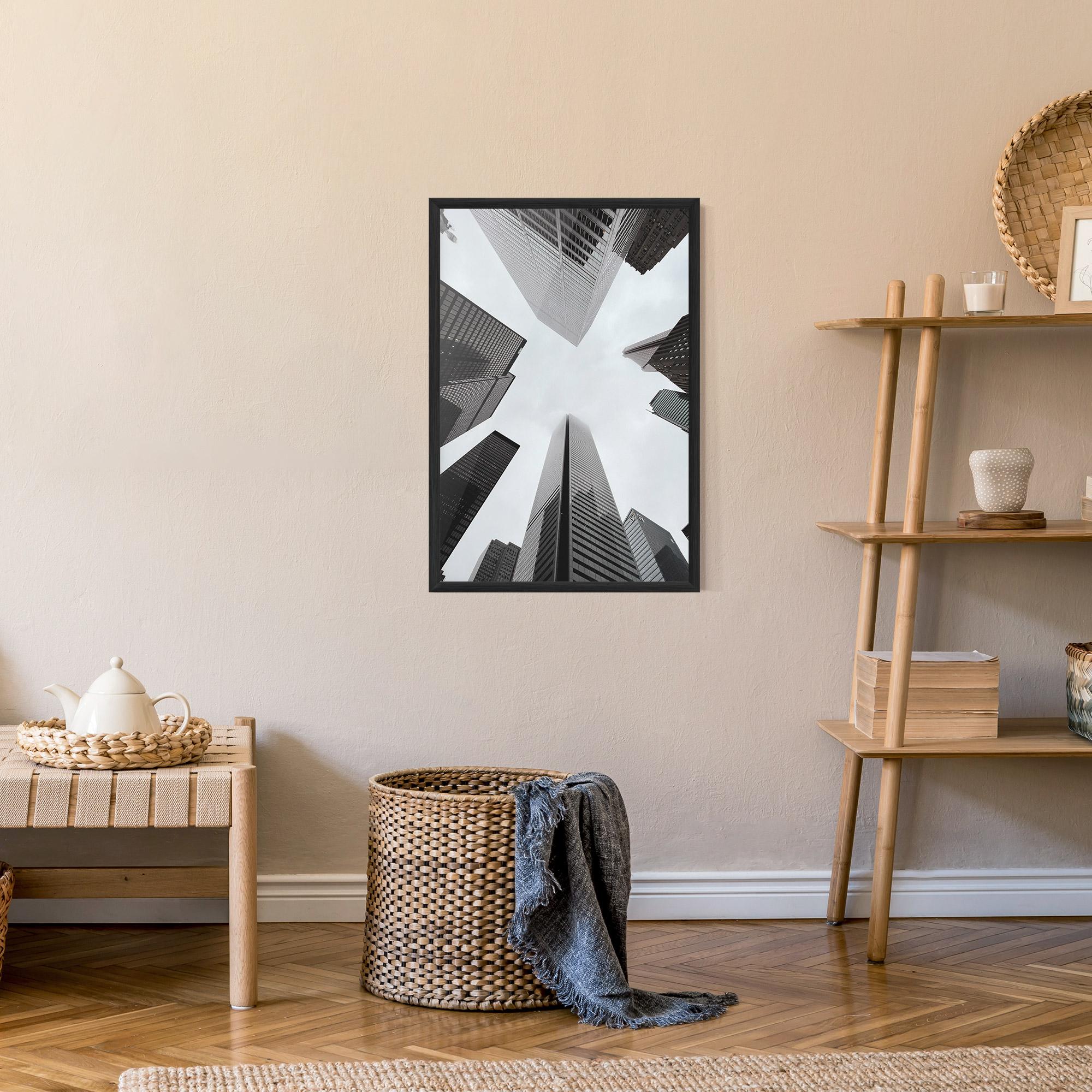 Рамкиран постер High Grey Building mockup 9