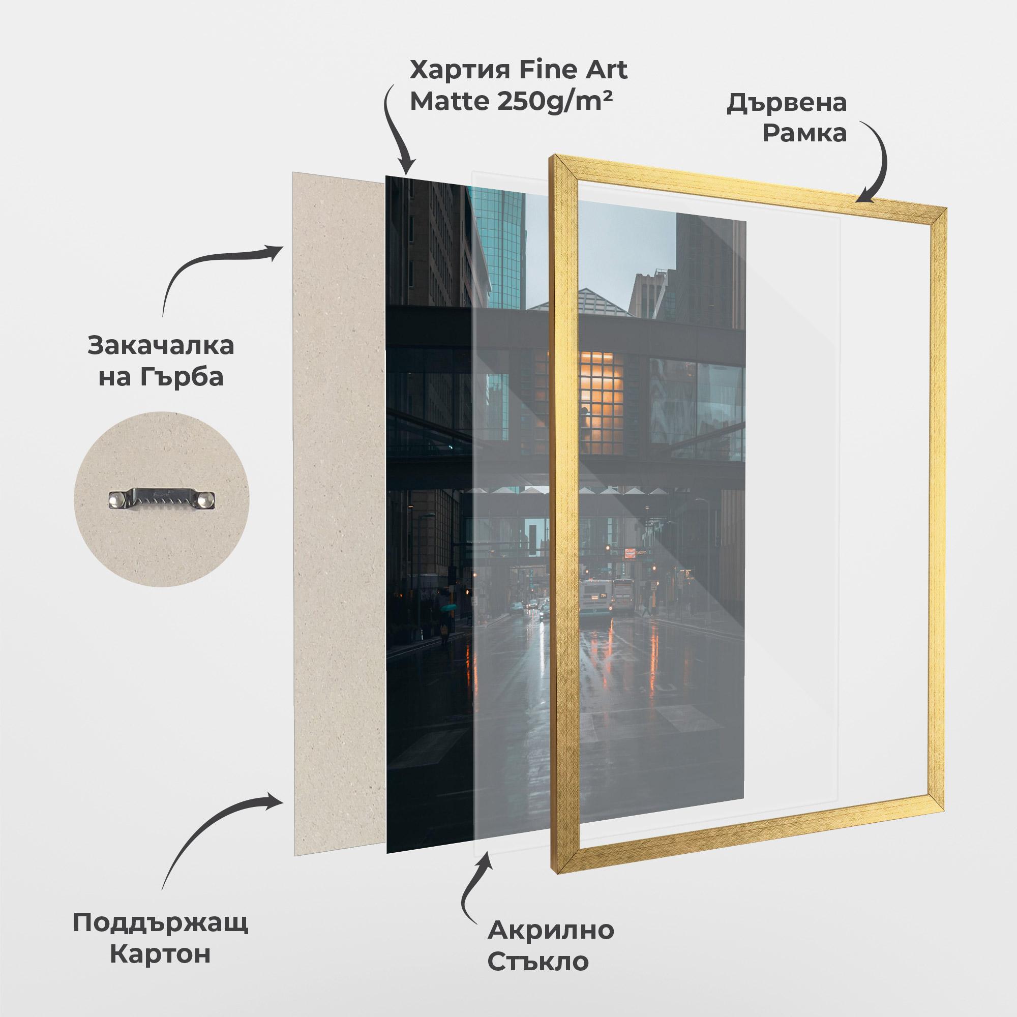 Рамкиран постер Worm Light Building mockup 1