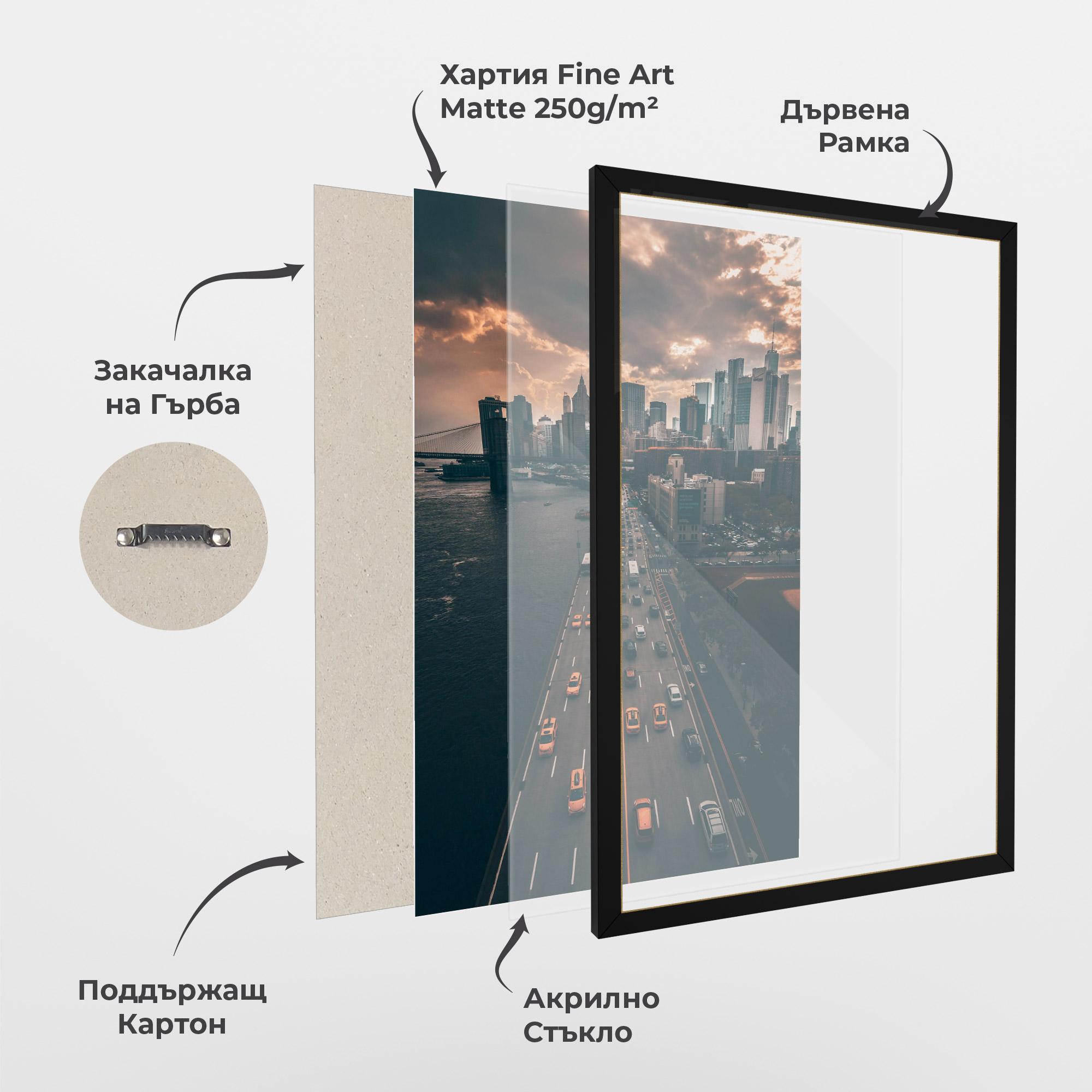 Рамкиран постер Above City mockup 1