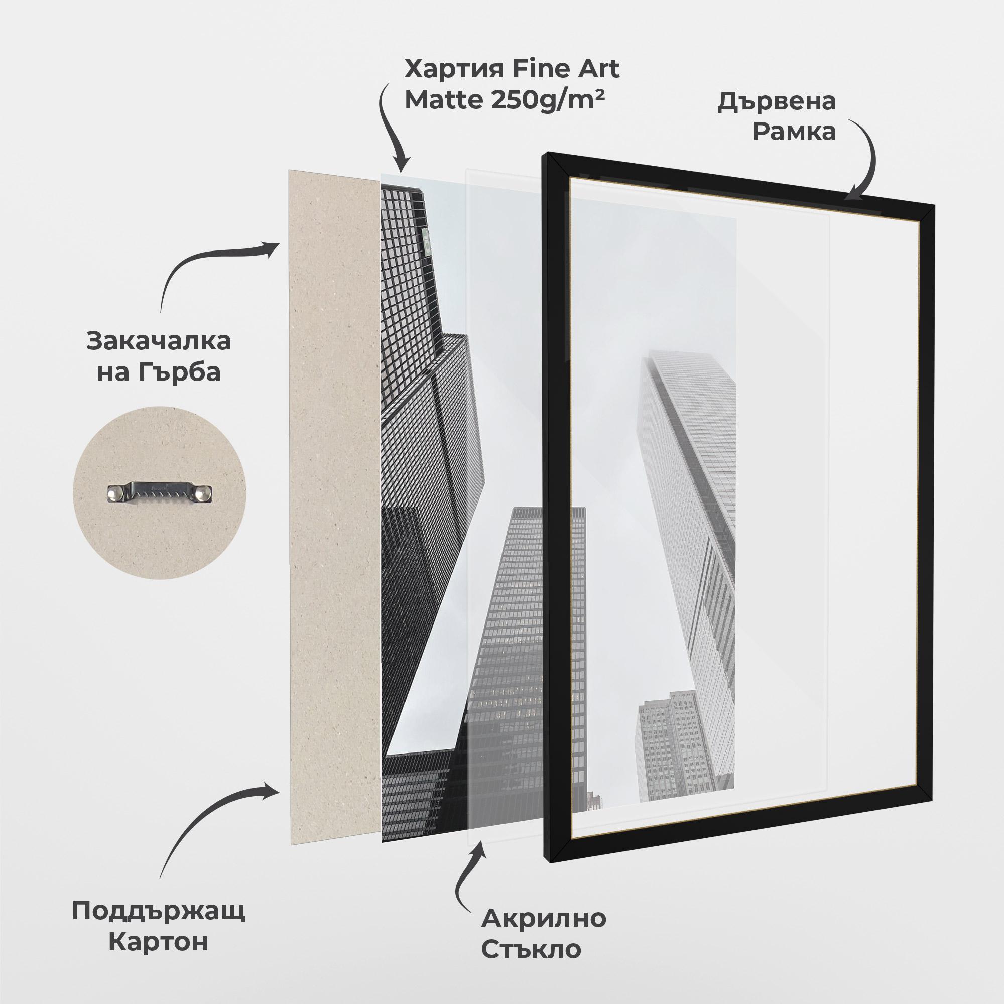 Рамкиран постер Grey High Building mockup 1