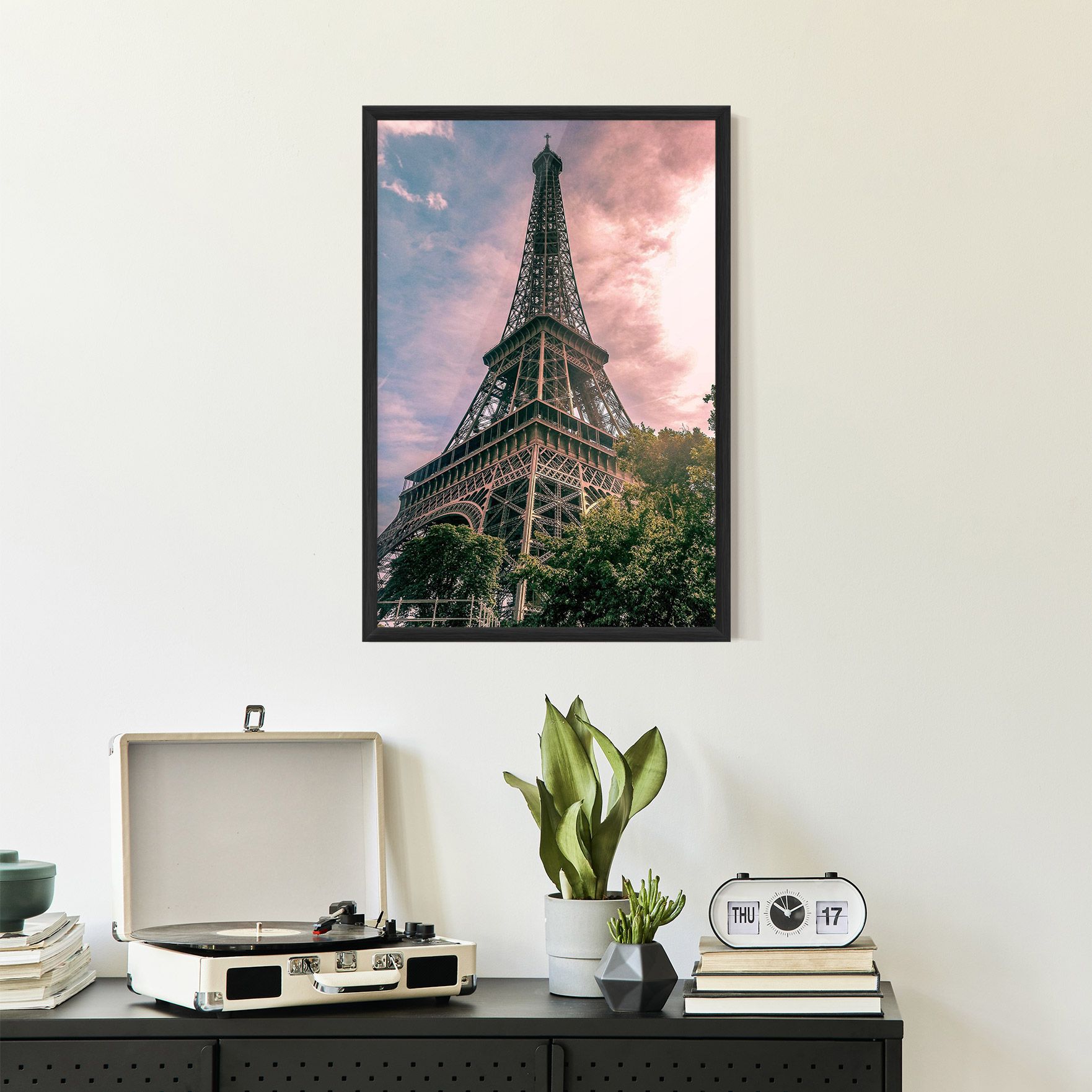 Eiffel Under Pink Sky mockup 2