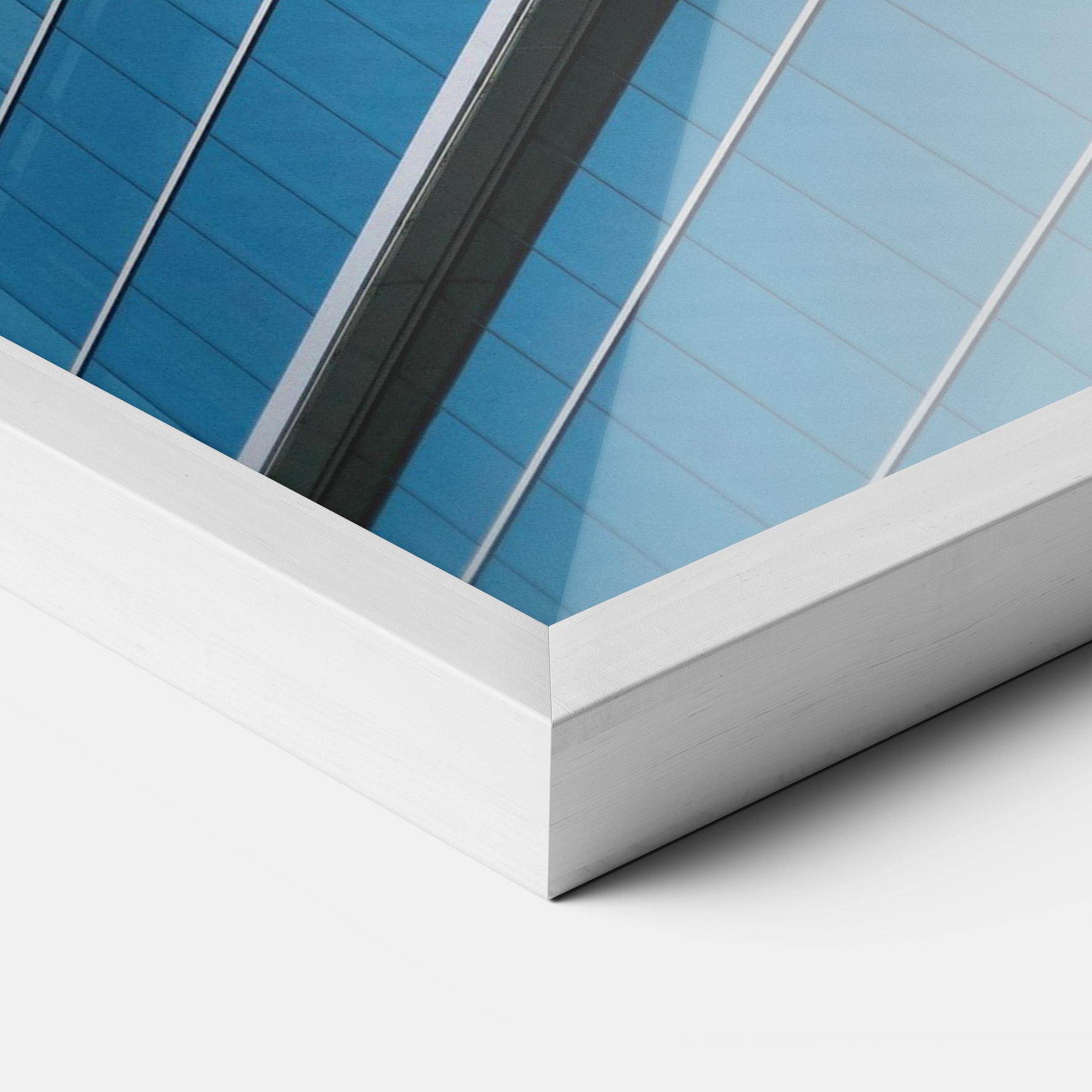 Рамкиран постер Blue Glass Tower mockup 3