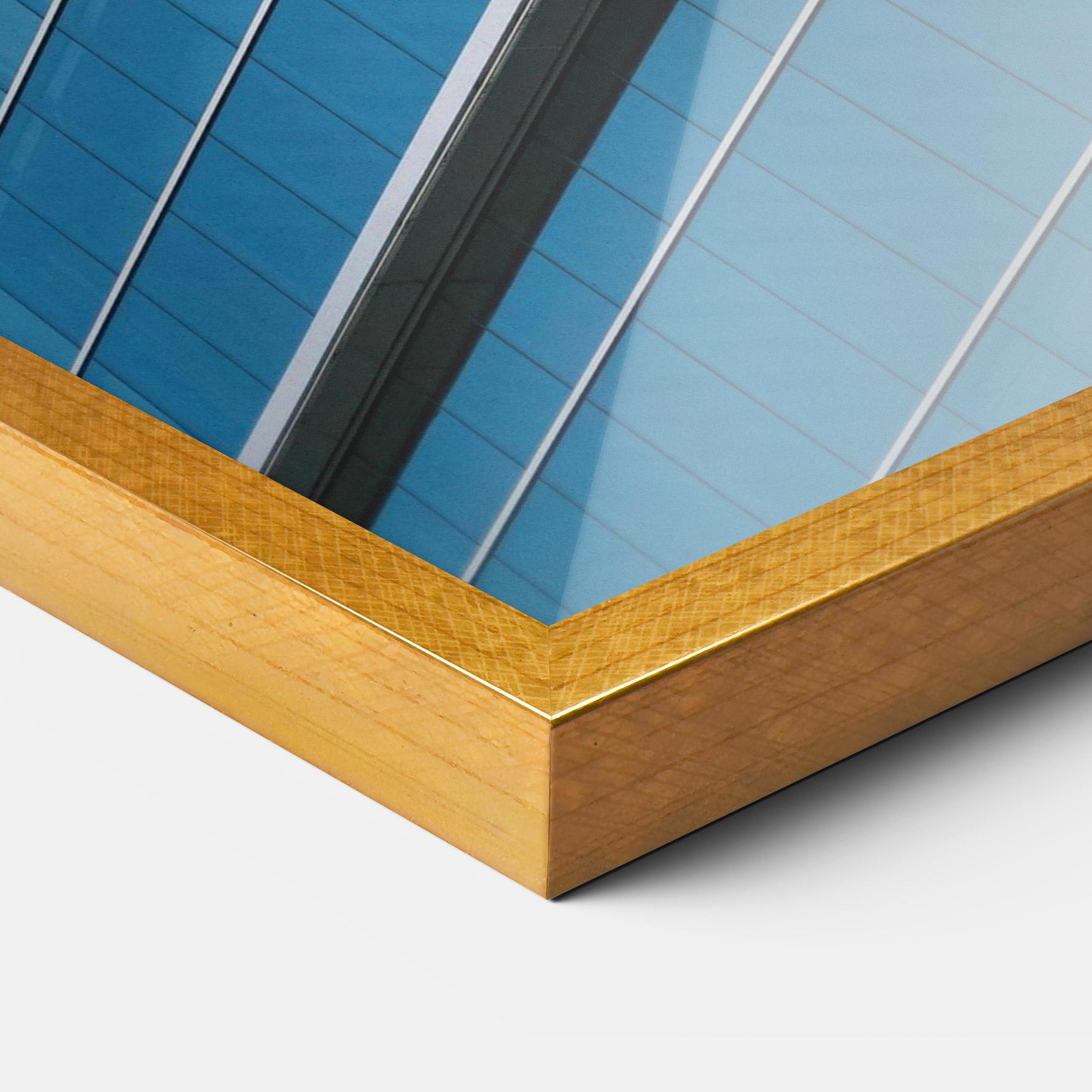 Рамкиран постер Blue Glass Tower mockup 3