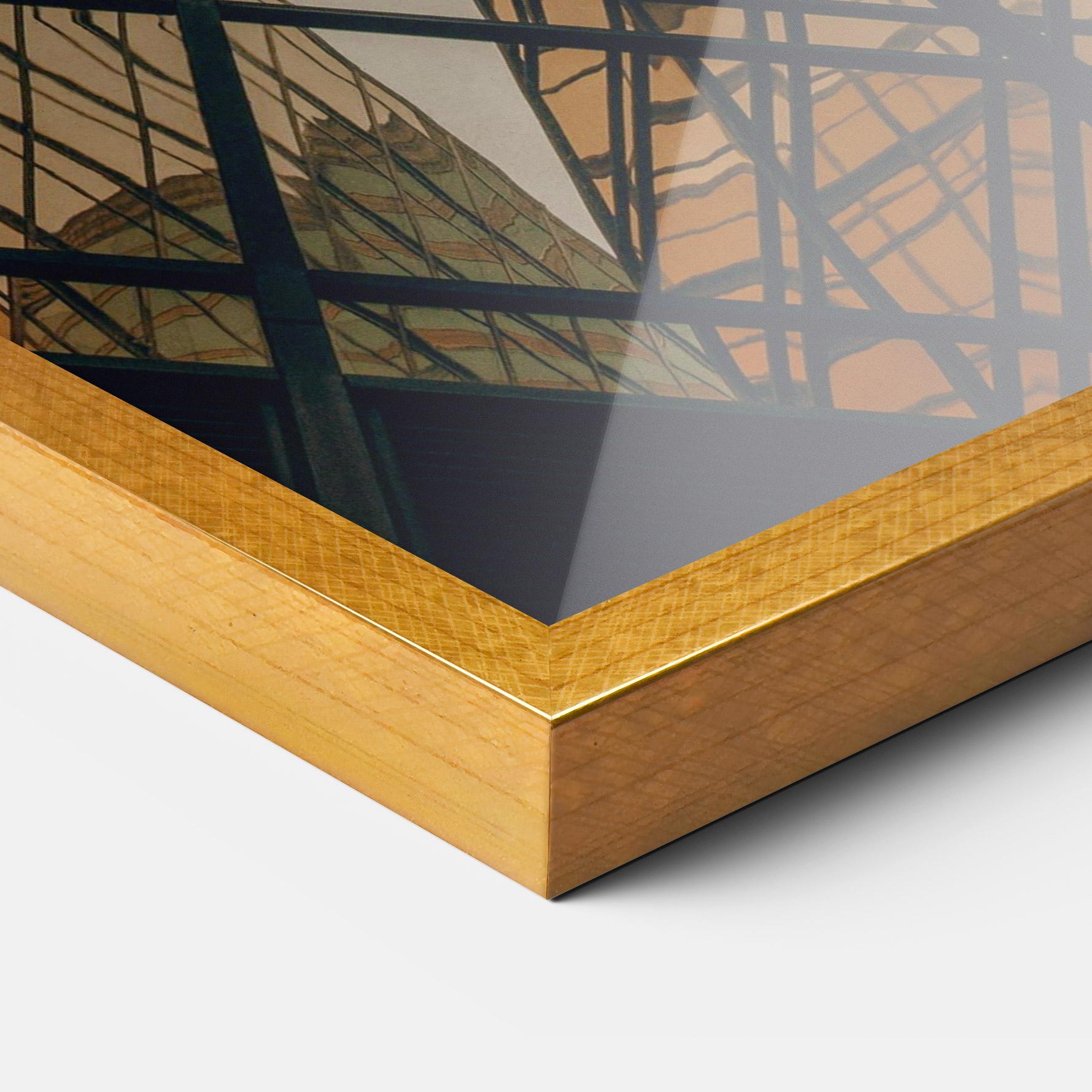 Рамкиран постер Orange Glass Building mockup 3