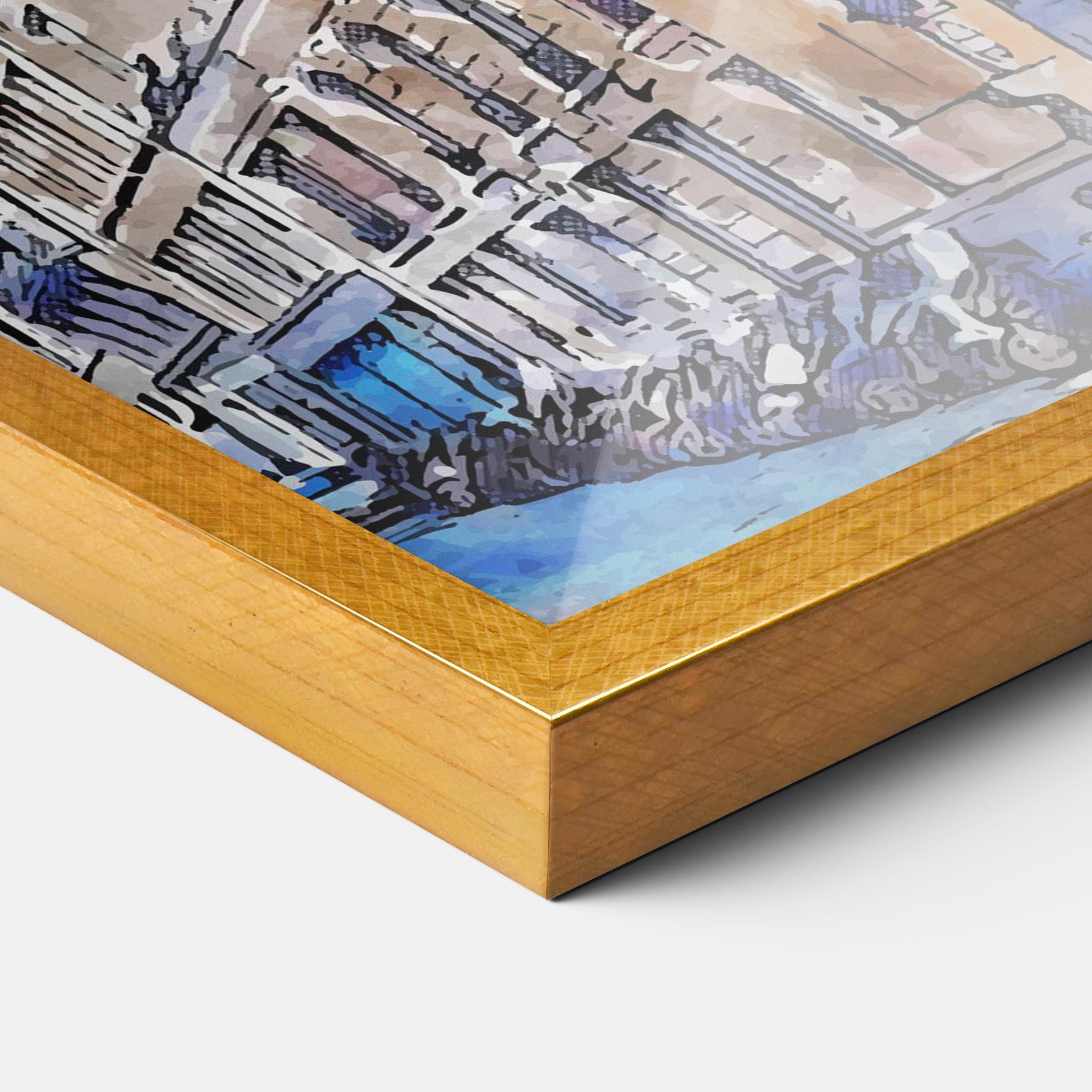 Рамкиран постер Paris Painting mockup 3