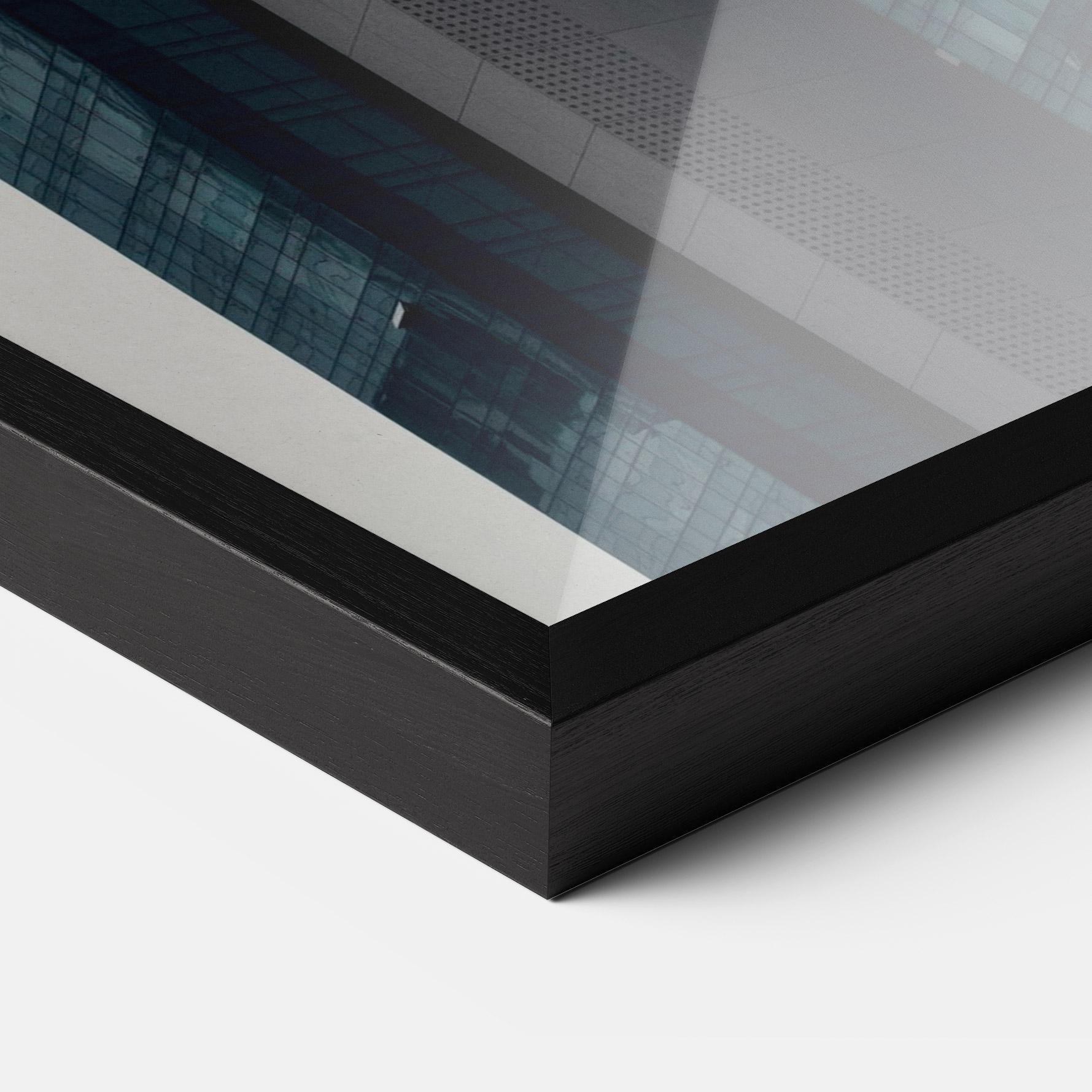 Рамкиран постер Blue High Building mockup 3