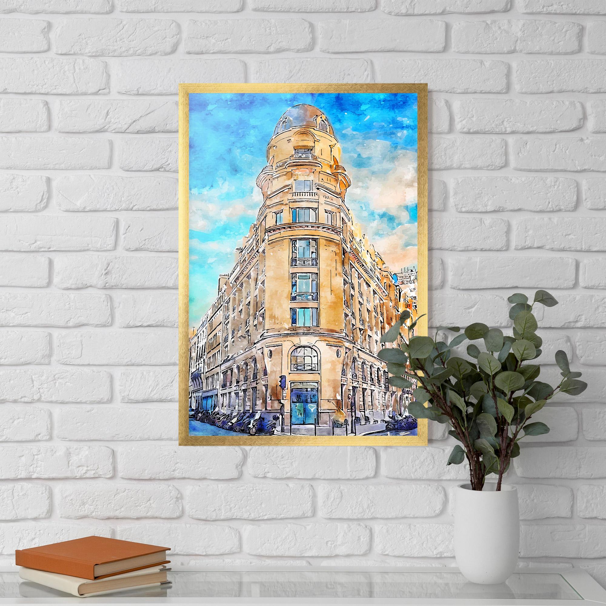 Рамкиран постер Paris Painting mockup 5