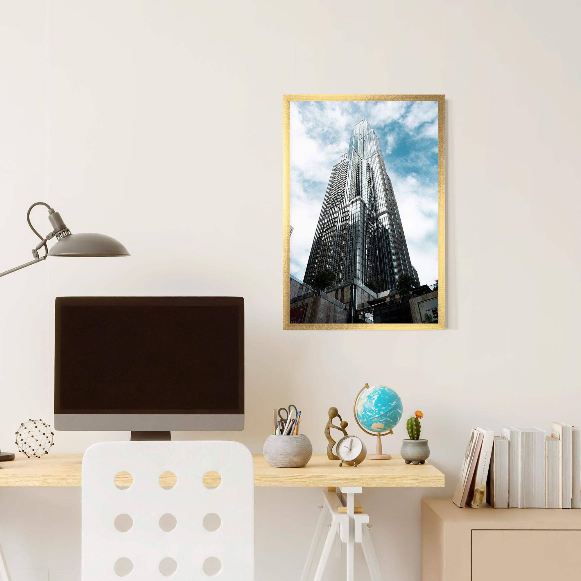 Рамкиран постер High Building Sky mockup 6