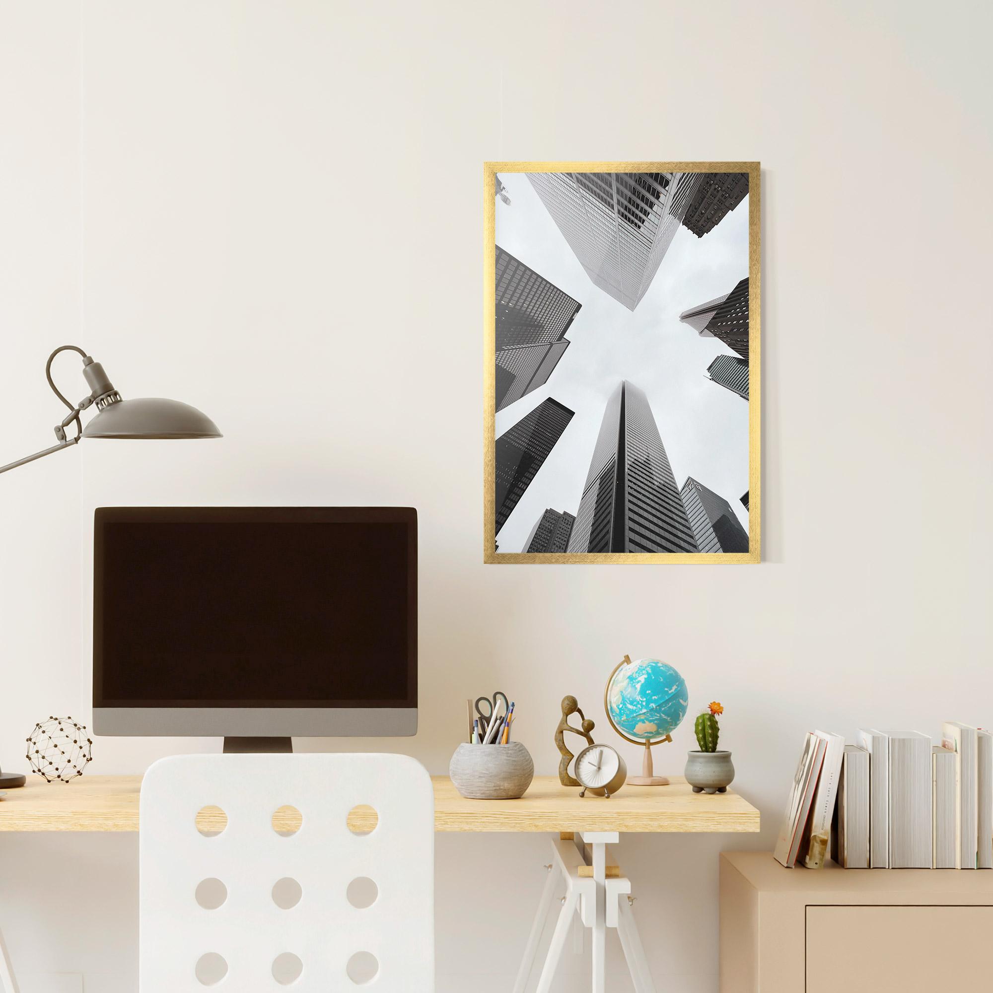 Рамкиран постер High Grey Building mockup 6