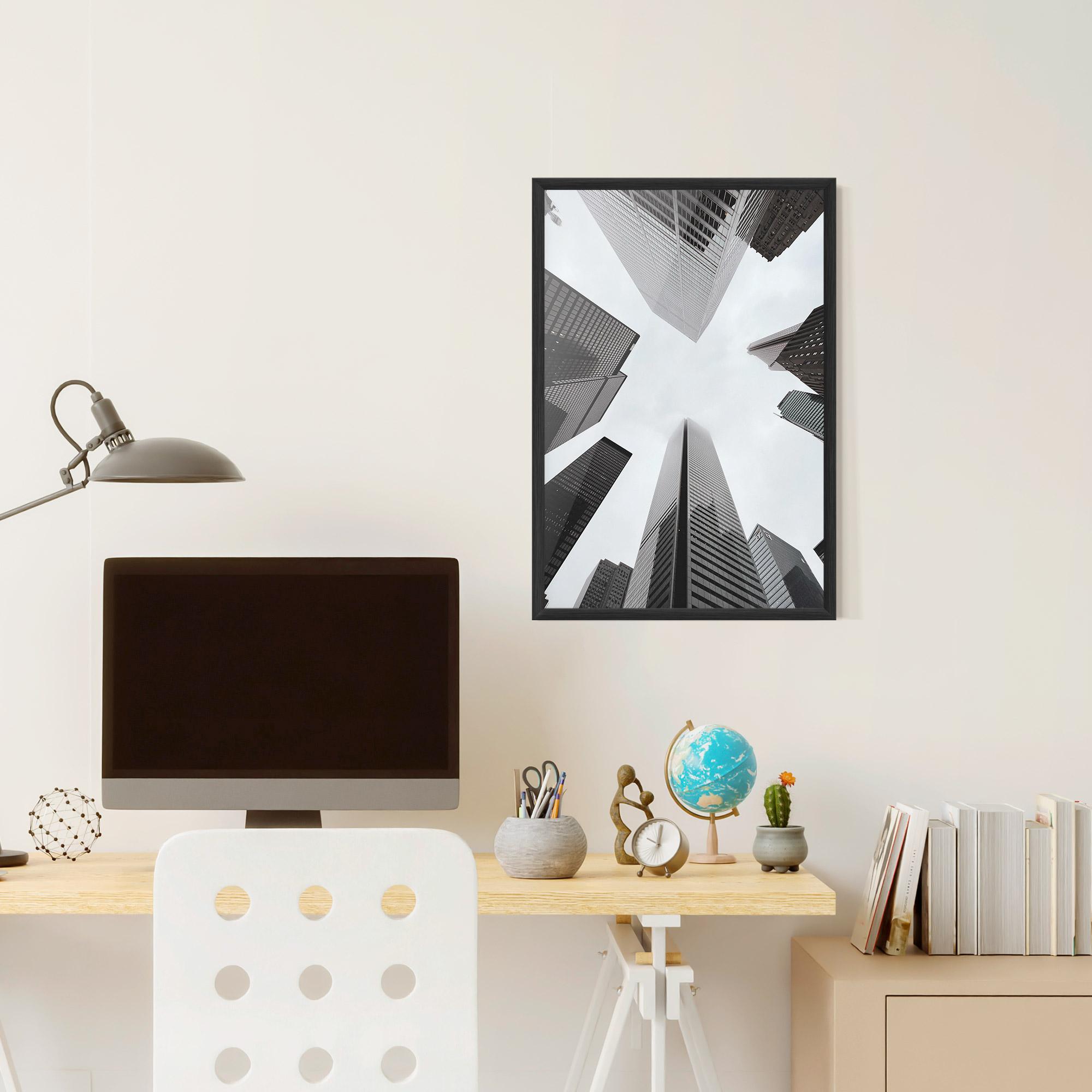 Рамкиран постер High Grey Building mockup 6