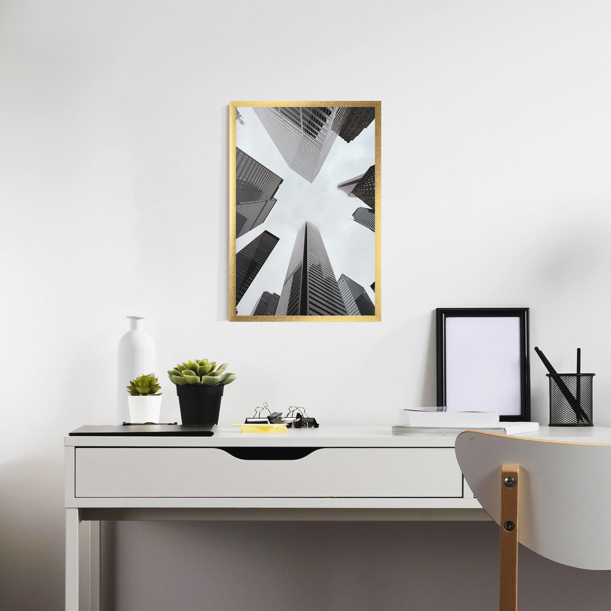 Рамкиран постер High Grey Building mockup 7