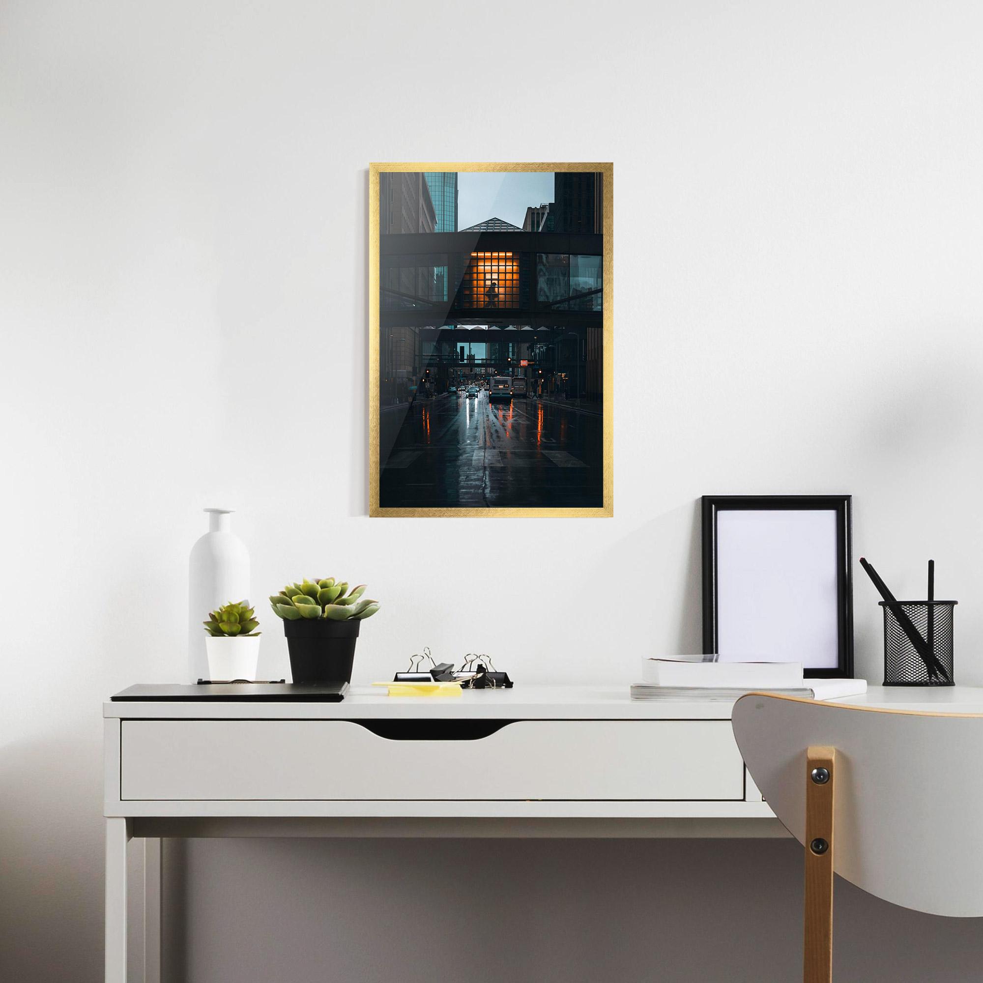 Рамкиран постер Worm Light Building mockup 7