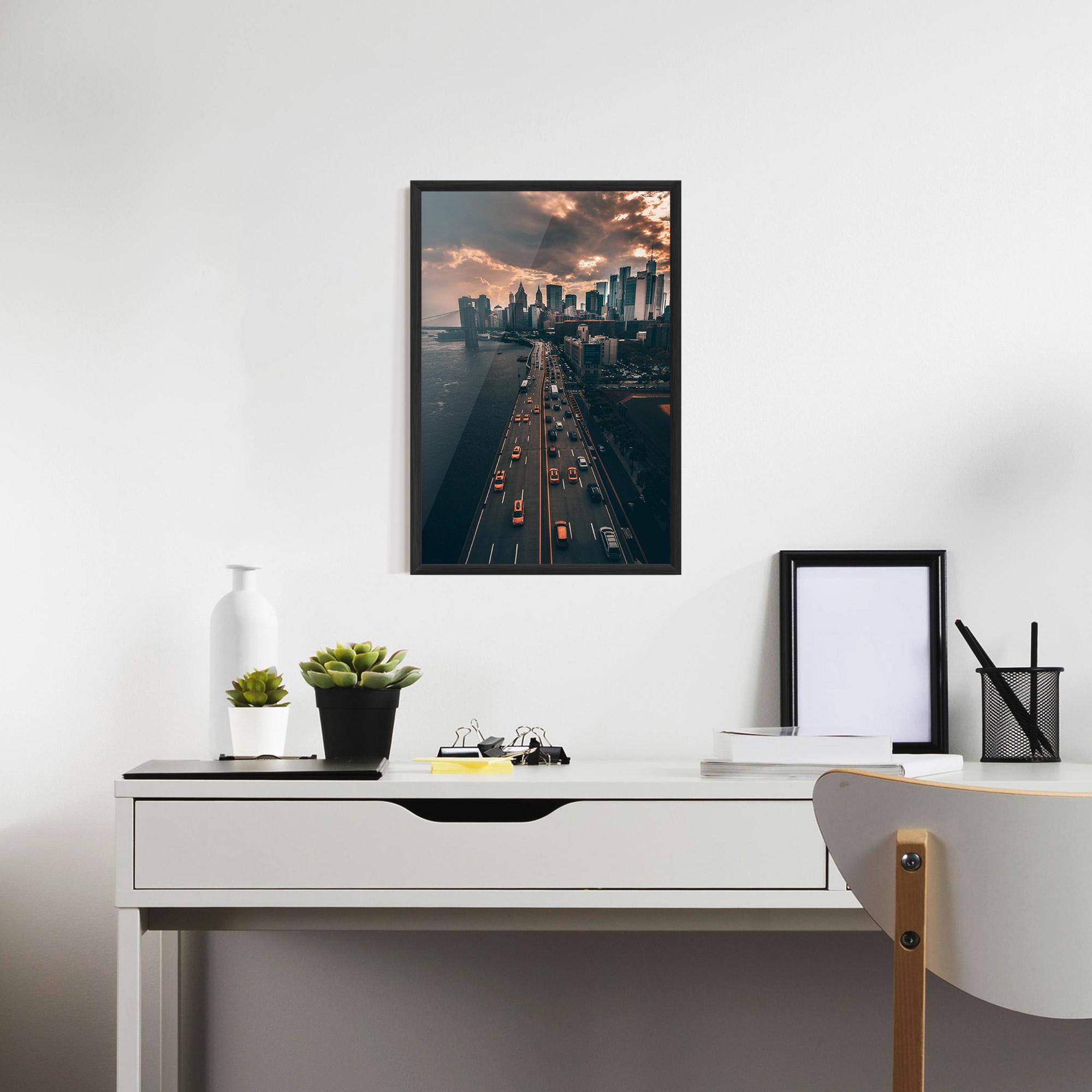 Рамкиран постер Above City mockup 7