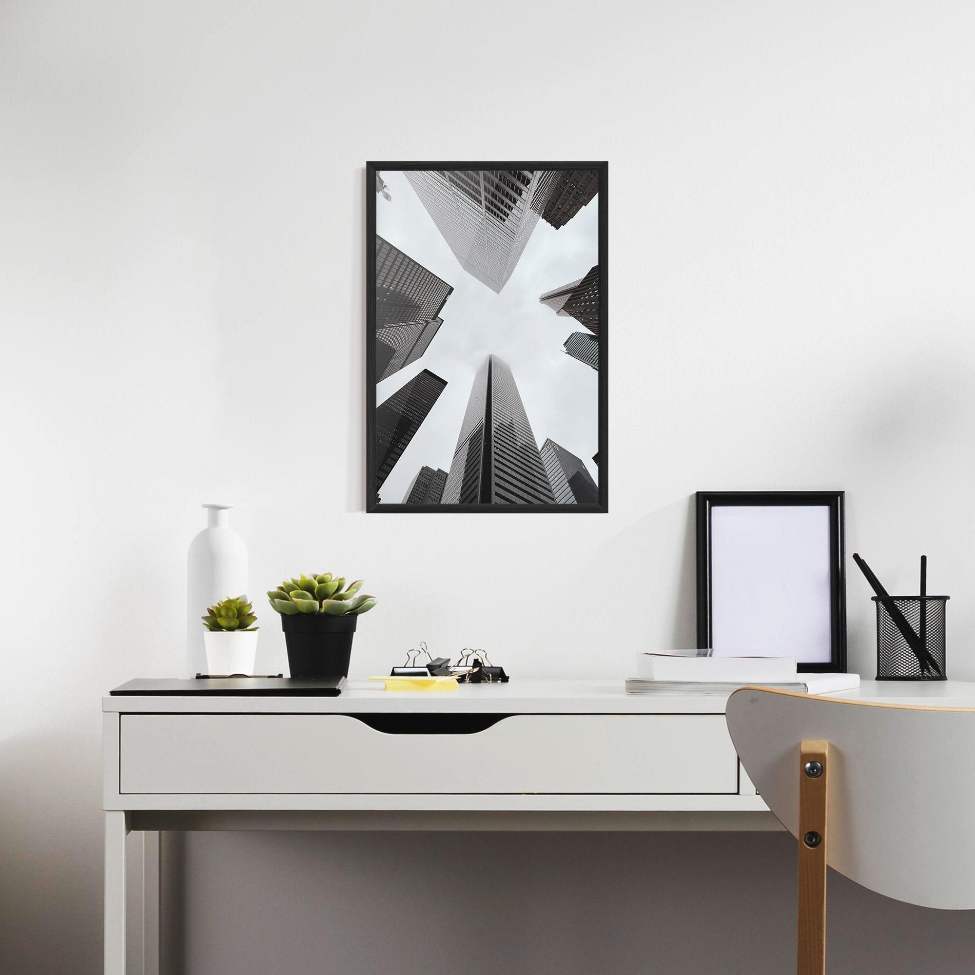 Рамкиран постер High Grey Building mockup 7