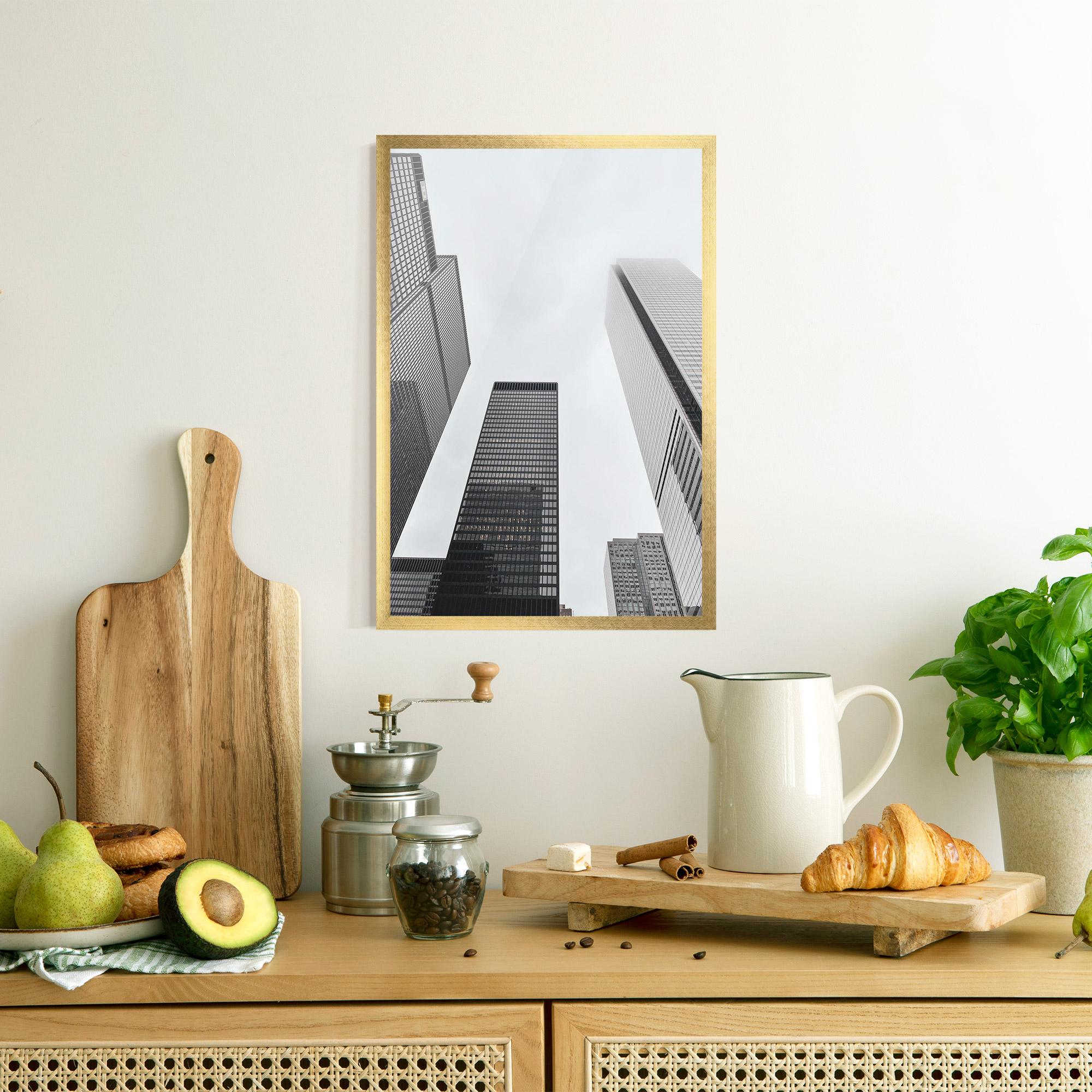 Рамкиран постер Grey High Building mockup 8