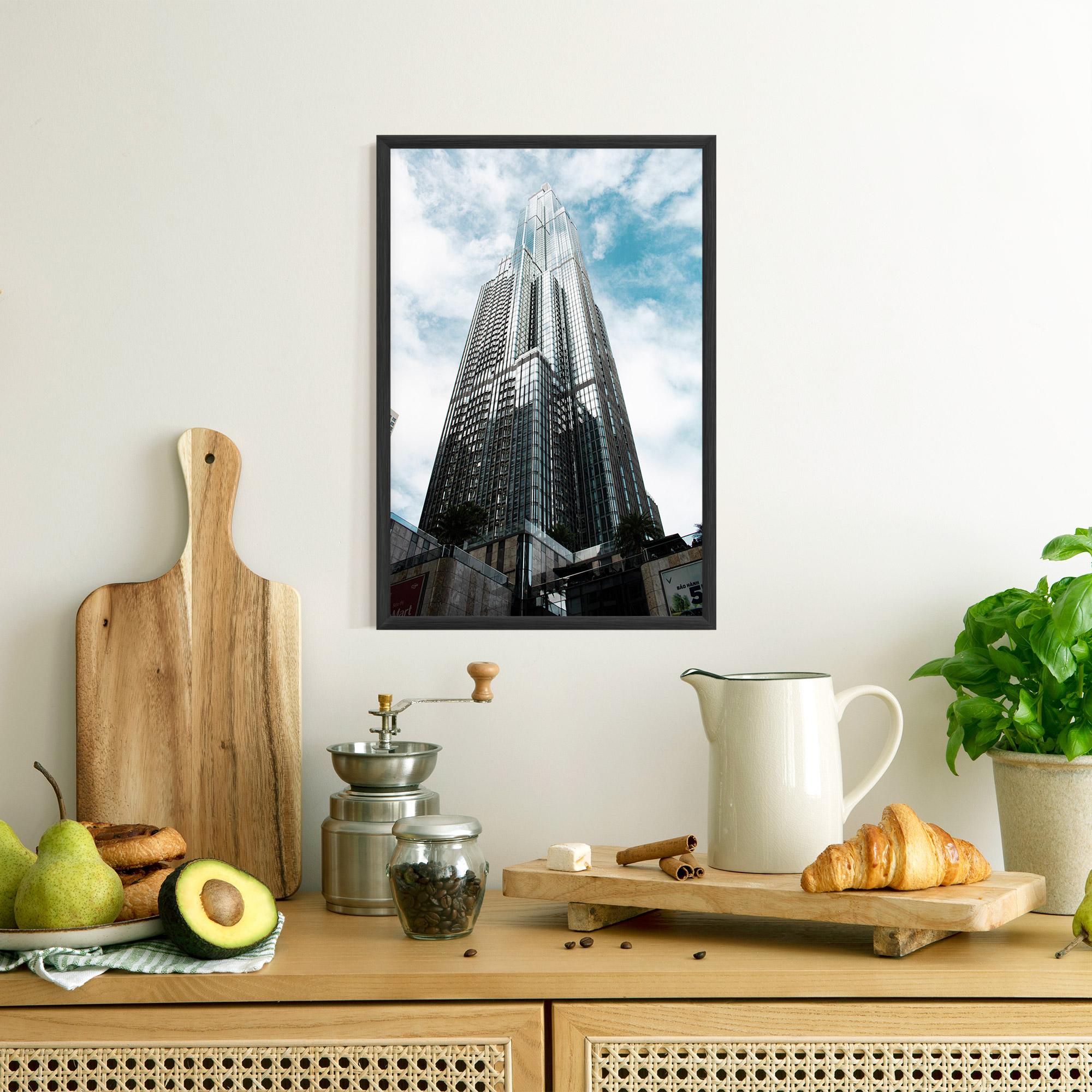 Рамкиран постер High Building Sky mockup 8