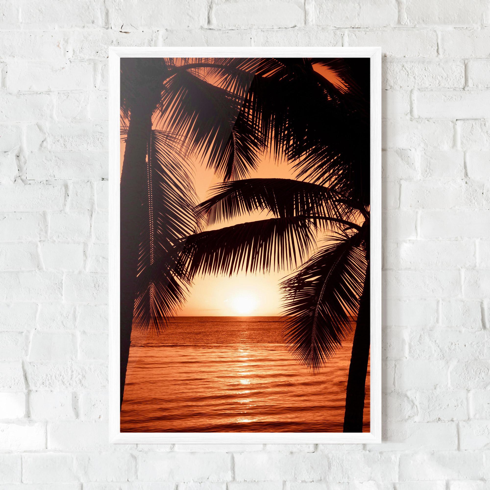 Рамкиран постер Orange Sea mockup 0