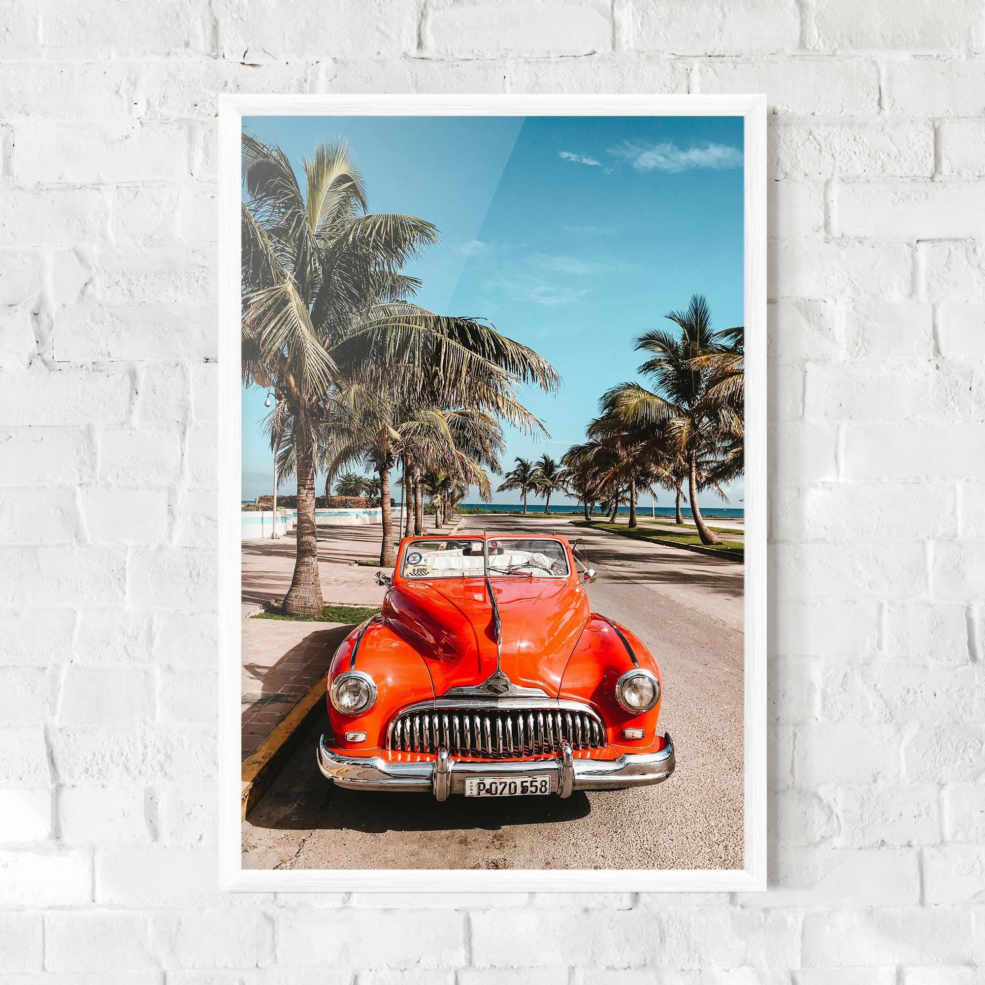 Рамкиран постер Red Summer Car mockup 0