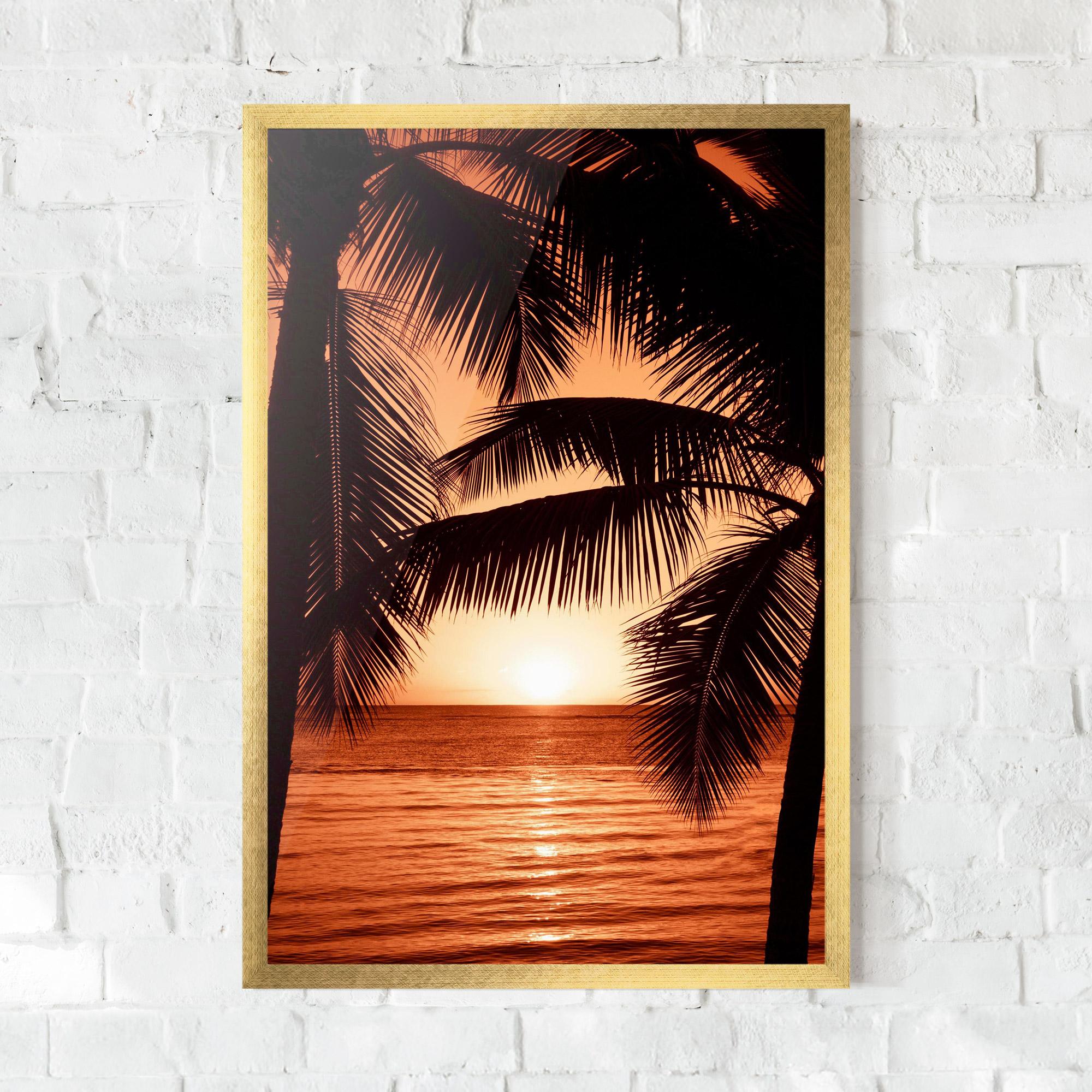 Рамкиран постер Orange Sea mockup 0