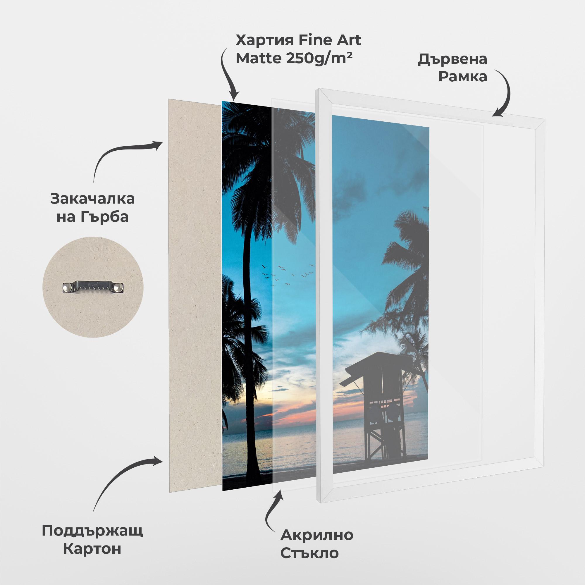 Рамкиран постер Palm Shilouette mockup 1