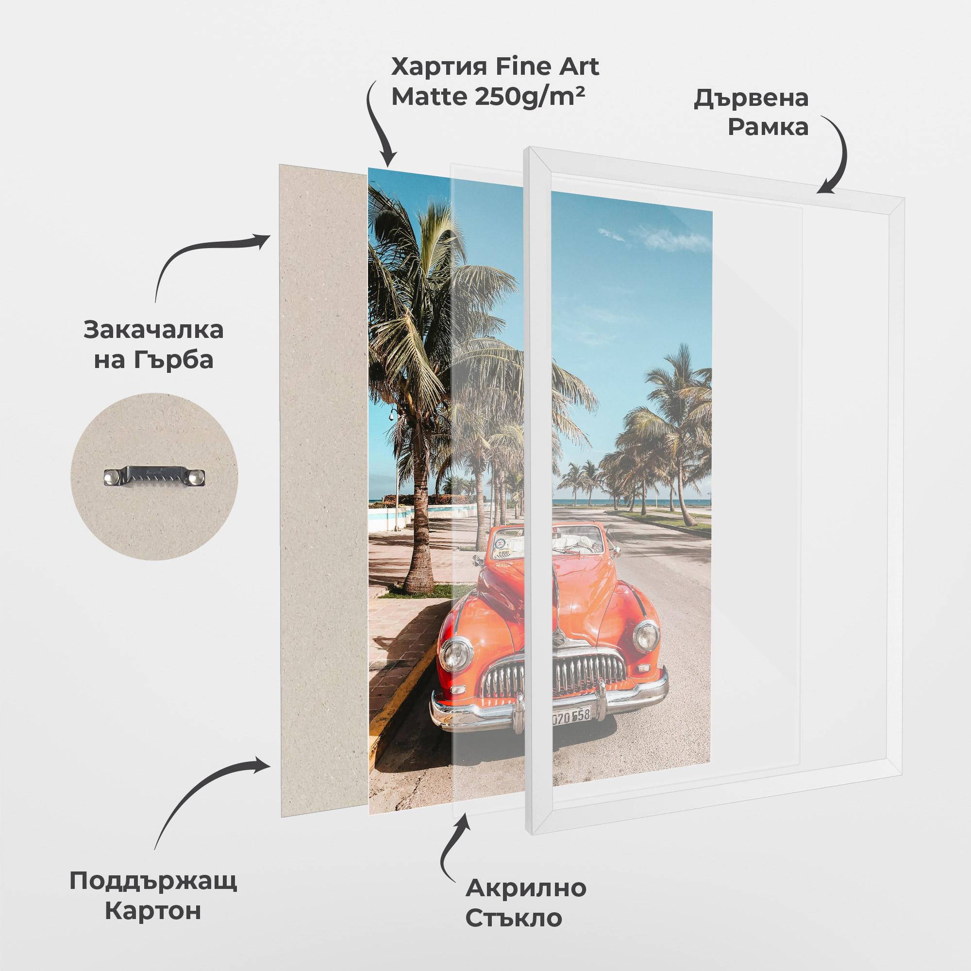 Рамкиран постер Red Summer Car mockup 1