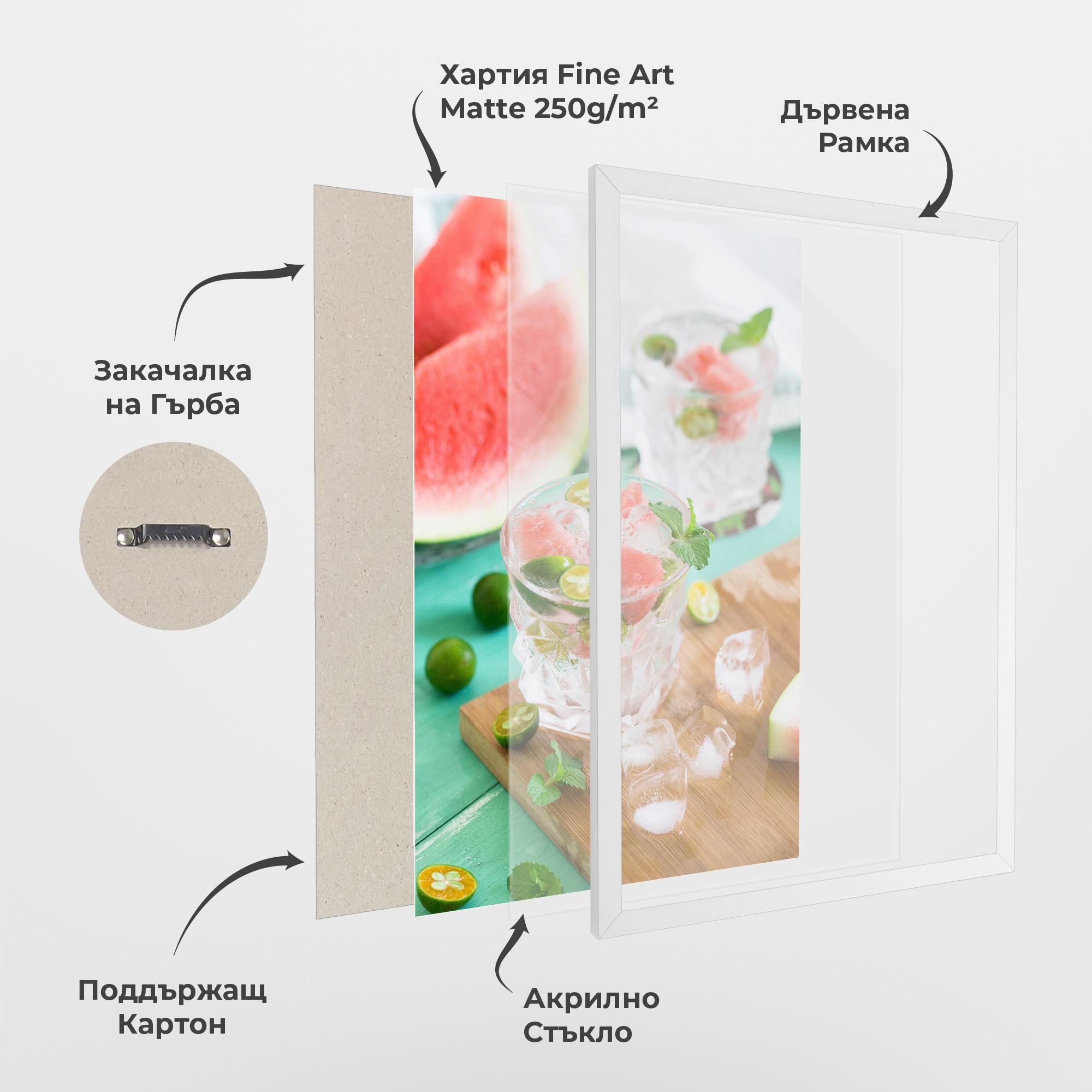 Рамкиран постер Summer Drink mockup 1